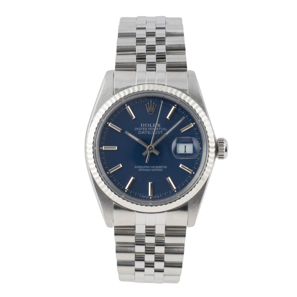 Rolex Datejust Stahl / Weissgold Automatik Herrenuhr Ref. 16014 Papiere 1979 [2501593]