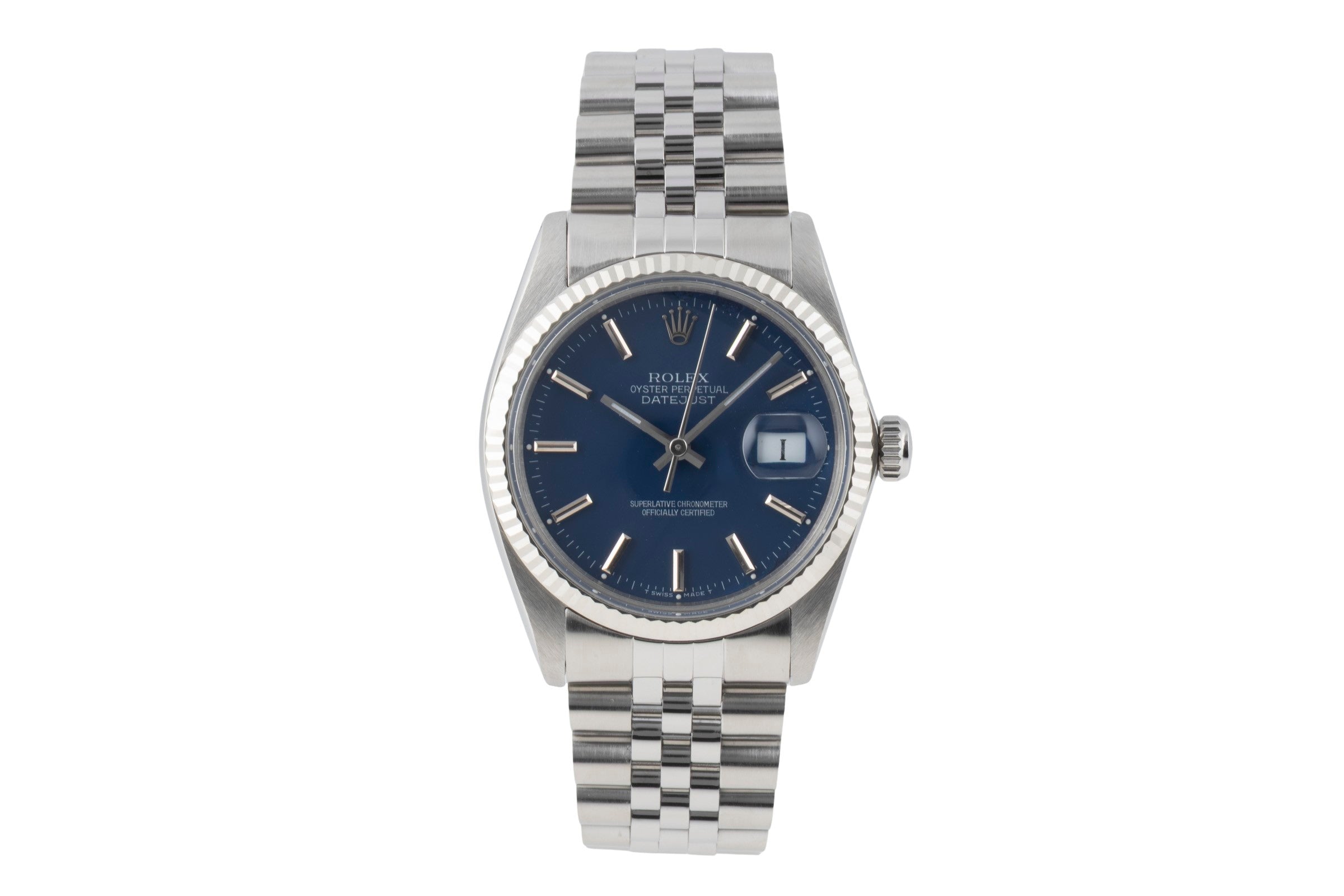 Rolex Datejust acero / oro blanco automático reloj para caballeros 16014 Vintage  [2501593]