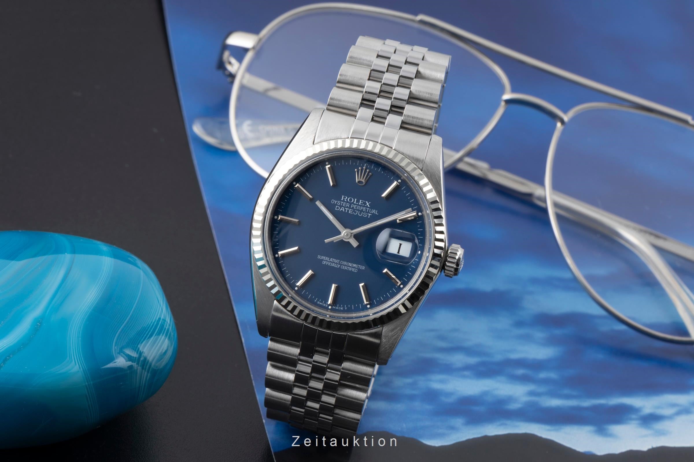 Rolex Datejust Stahl / Weissgold Automatik Herrenuhr Ref. 16014 Papiere 1979 [2501593]