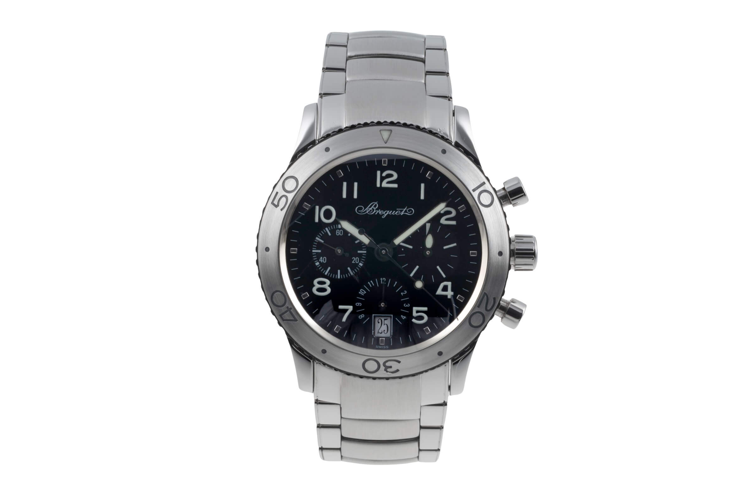 Breguet Type XX chronographe acier automatique montre pour hommes 3820ST/H2  [2501603]