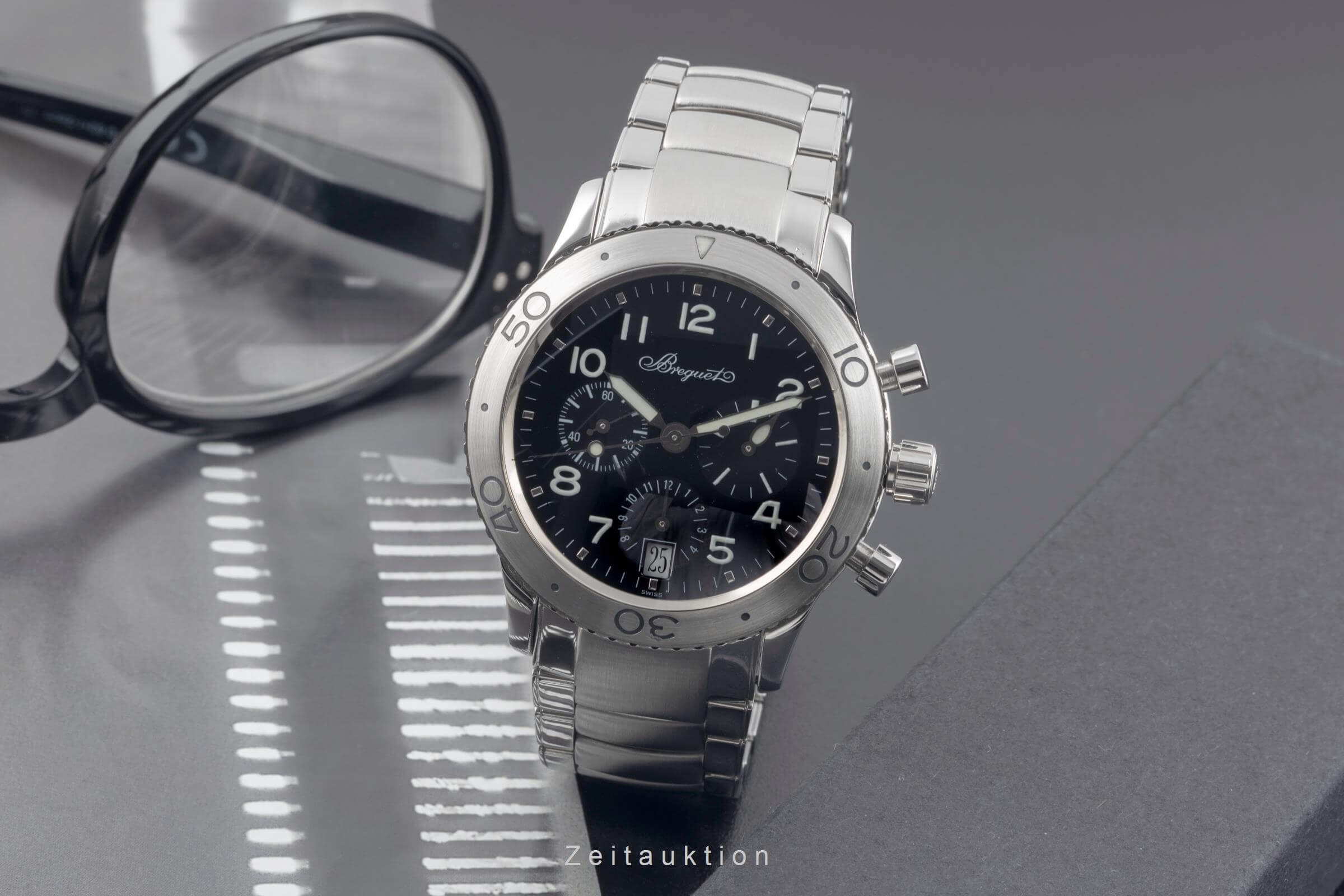 Breguet Type XX chronographe acier automatique montre pour hommes 3820ST/H2  [2501603]