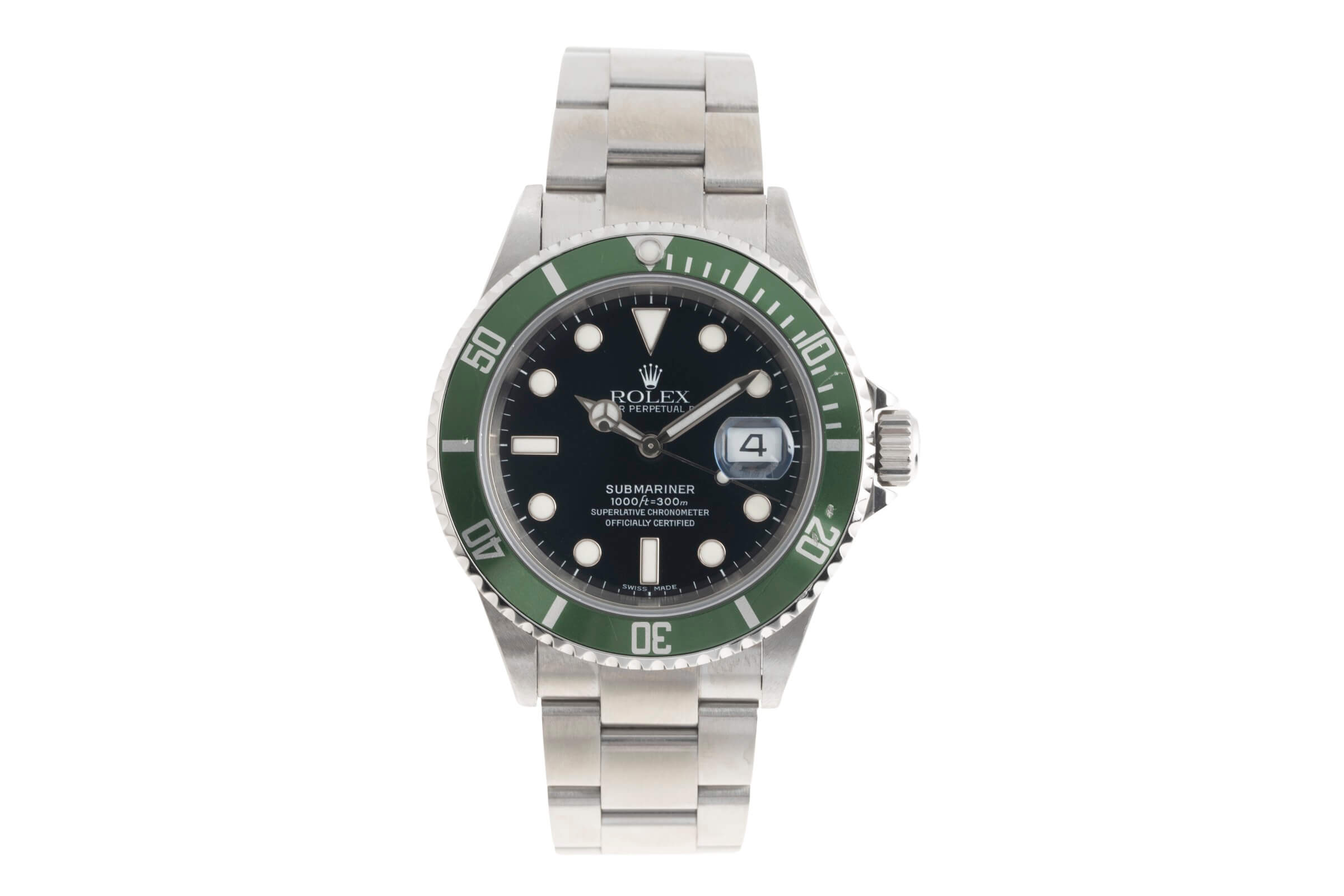 Rolex Submariner acero automático reloj para caballeros 16610LV  [2501606]