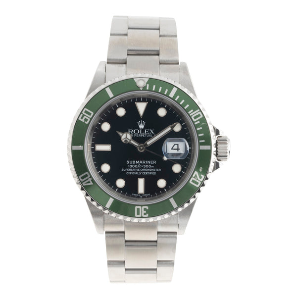 Rolex Submariner acero automático reloj para caballeros 16610LV  [2501606]
