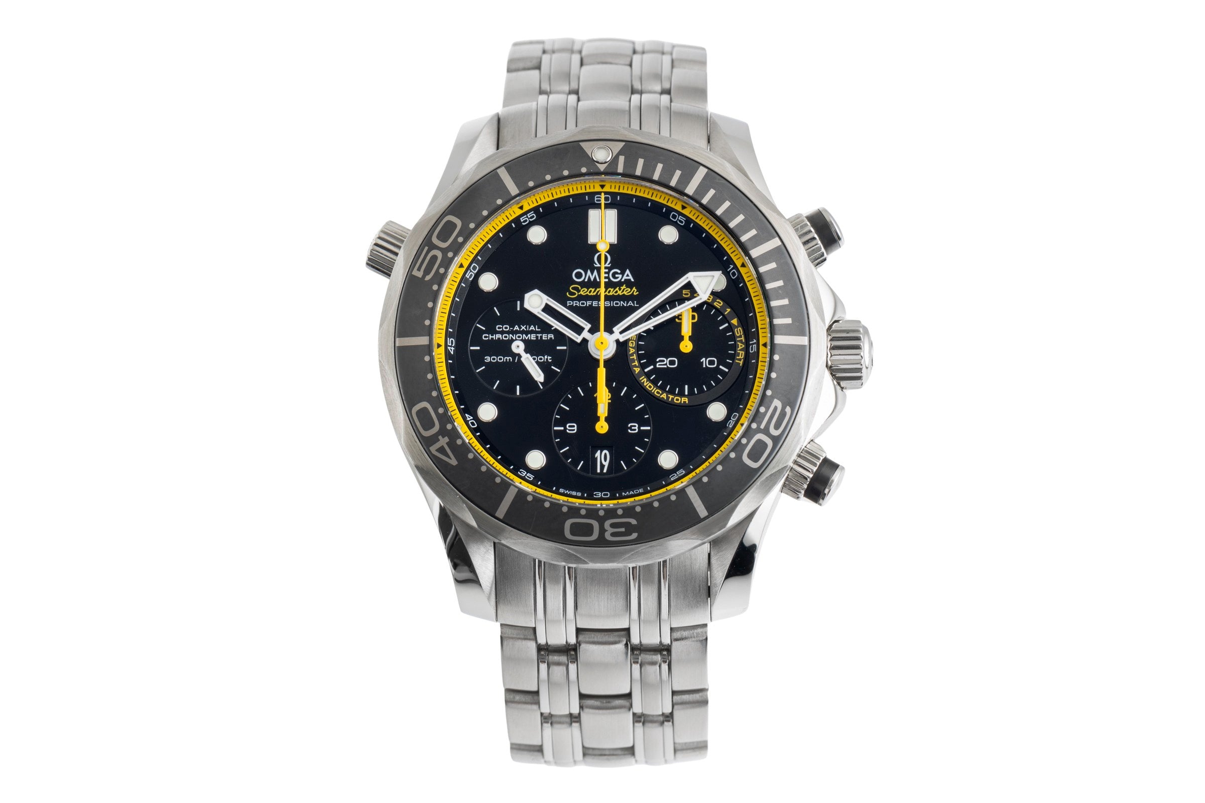 Omega Seamaster chronograph steel automatic men's watch 212.30.44.50.01.002 LP: 9300EUR  [2501607]