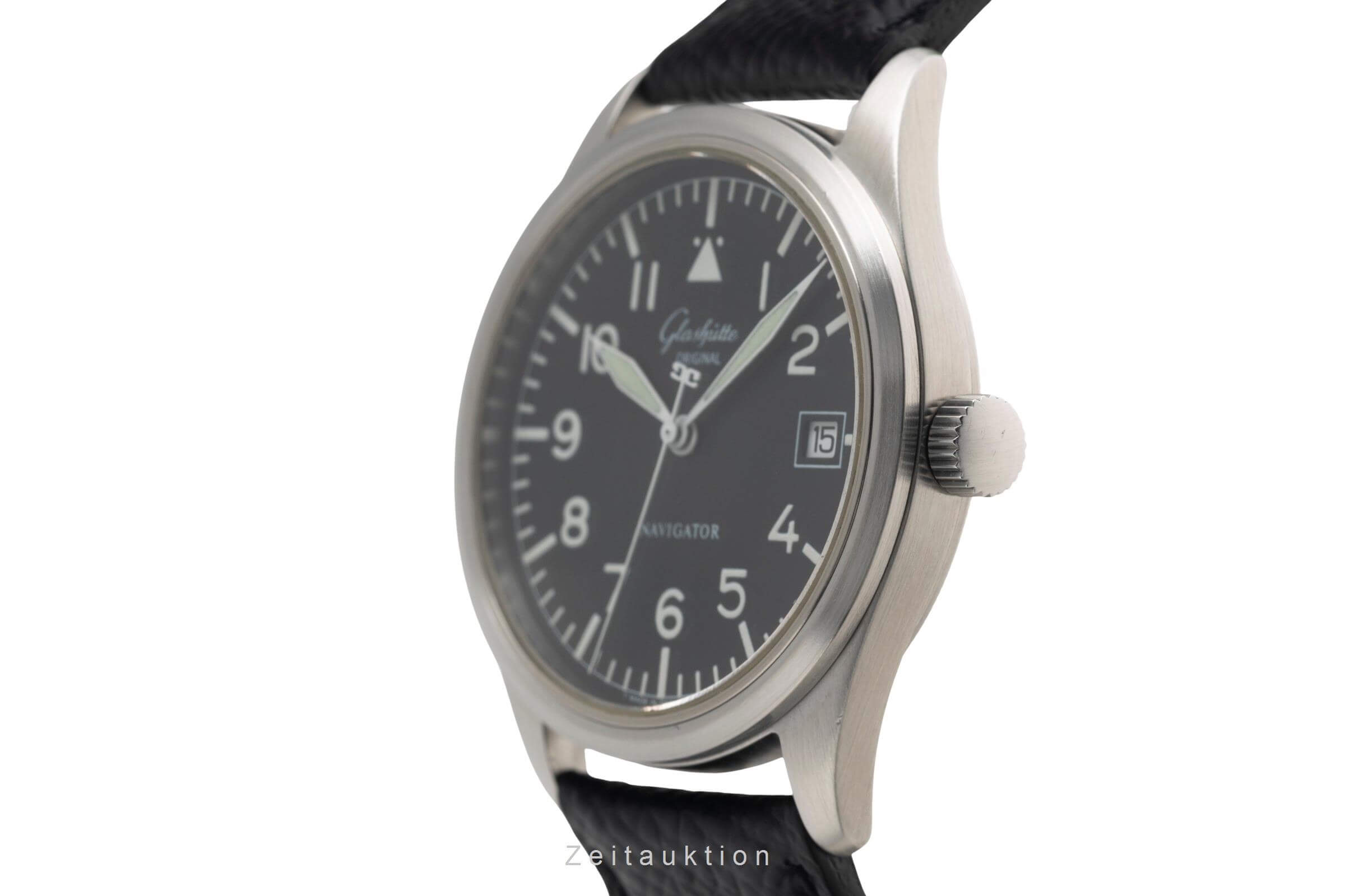 Glashütte Navigator acero automático reloj para caballeros 10-33-07-07-04  [2501617]