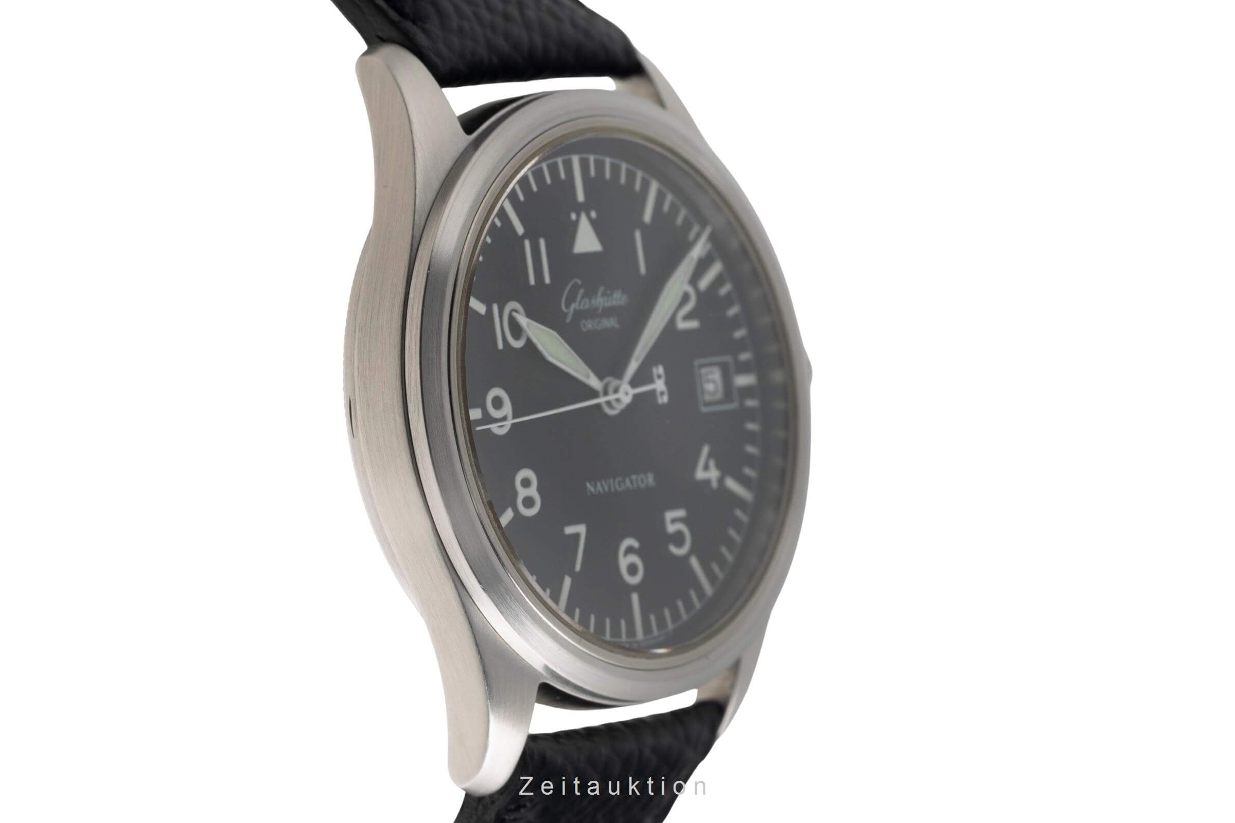 Glashütte Navigator acero automático reloj para caballeros 10-33-07-07-04  [2501617]