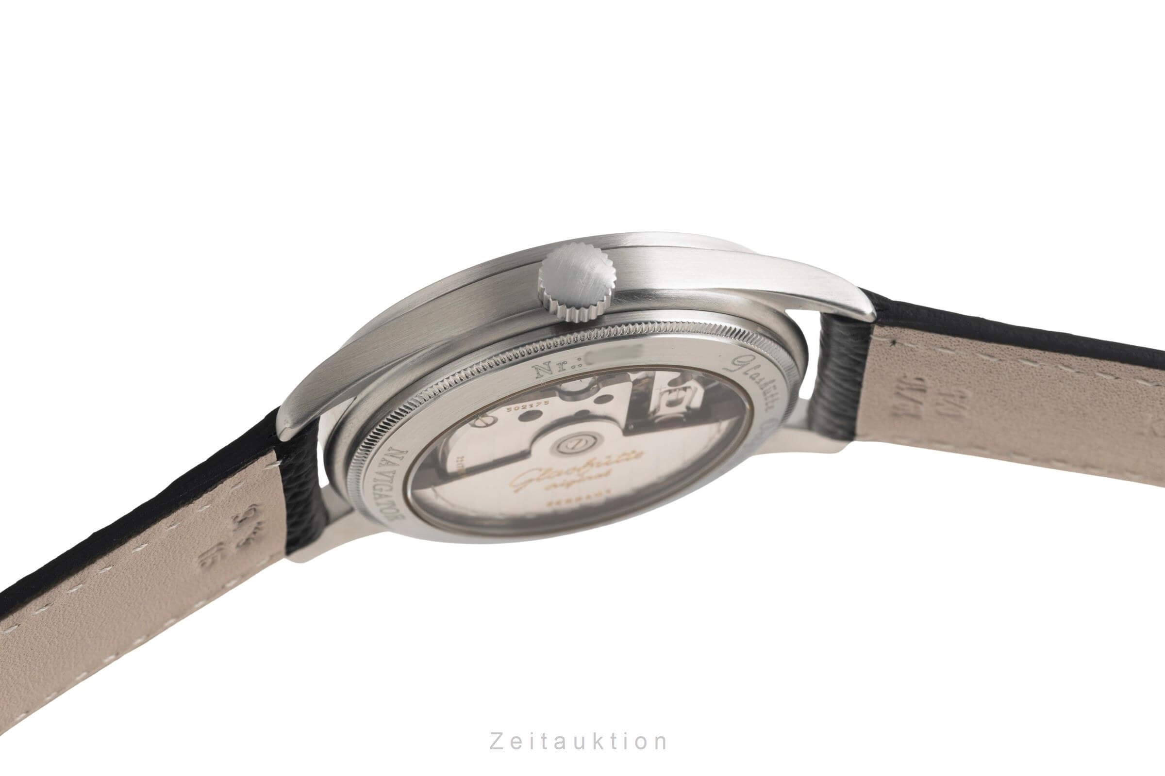 Glashütte Navigator acero automático reloj para caballeros 10-33-07-07-04  [2501617]
