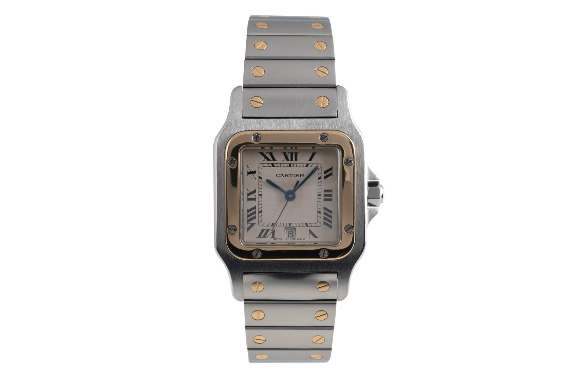 Cartier Santos acciaio / oro quarzo orologio da uomo W20011C4  [2501619]