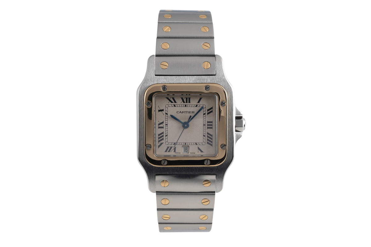 Cartier Santos steel / gold quartz men's watch W20011C4  [2501619]