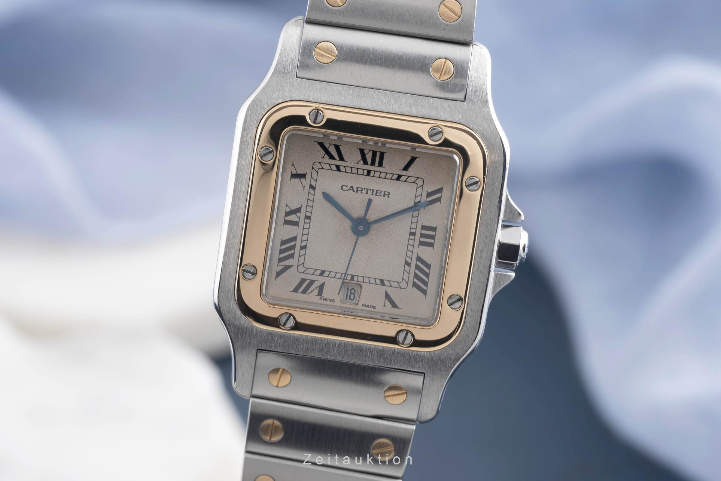 Cartier Santos acciaio / oro quarzo orologio da uomo W20011C4  [2501619]