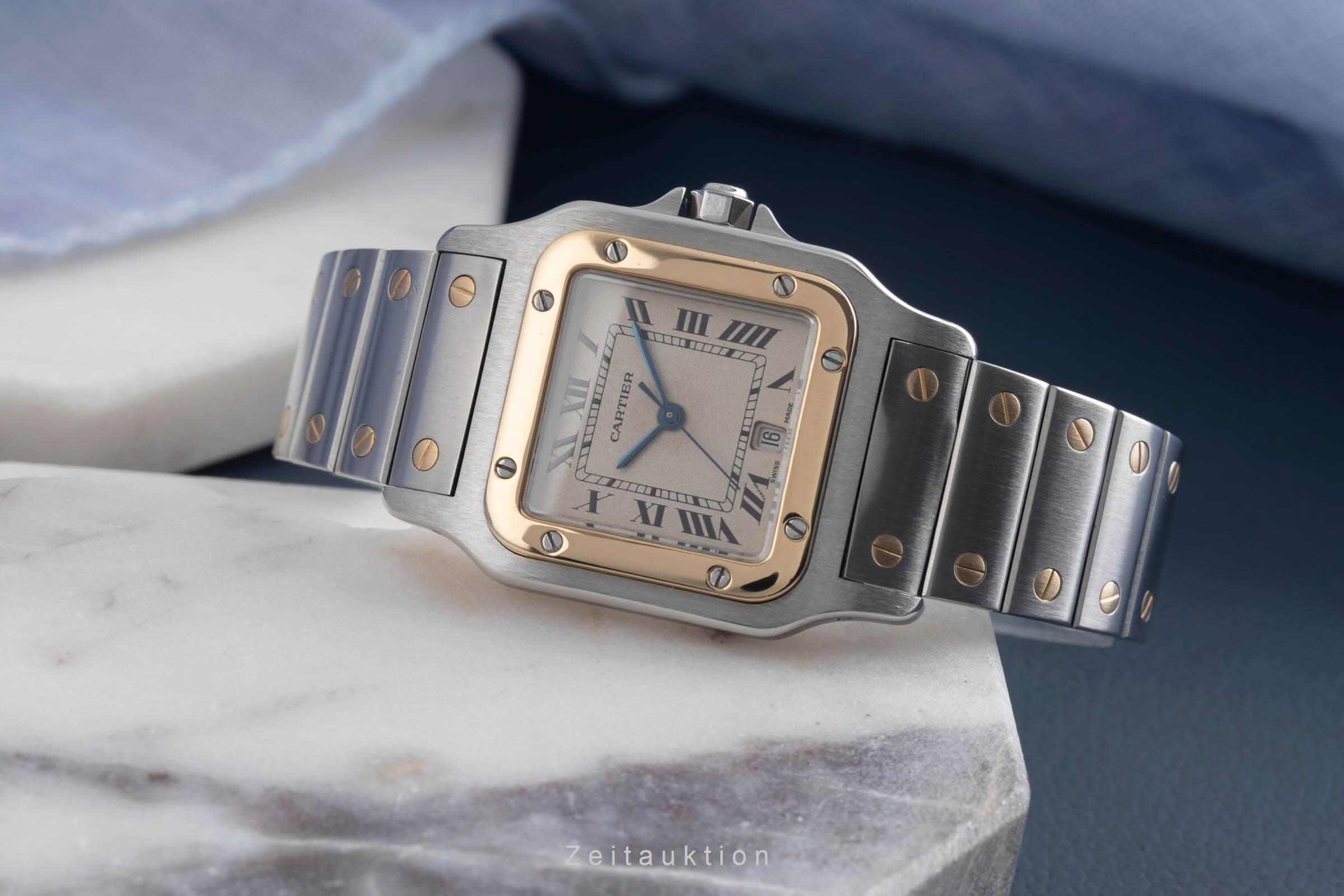 Cartier Santos acciaio / oro quarzo orologio da uomo W20011C4  [2501619]