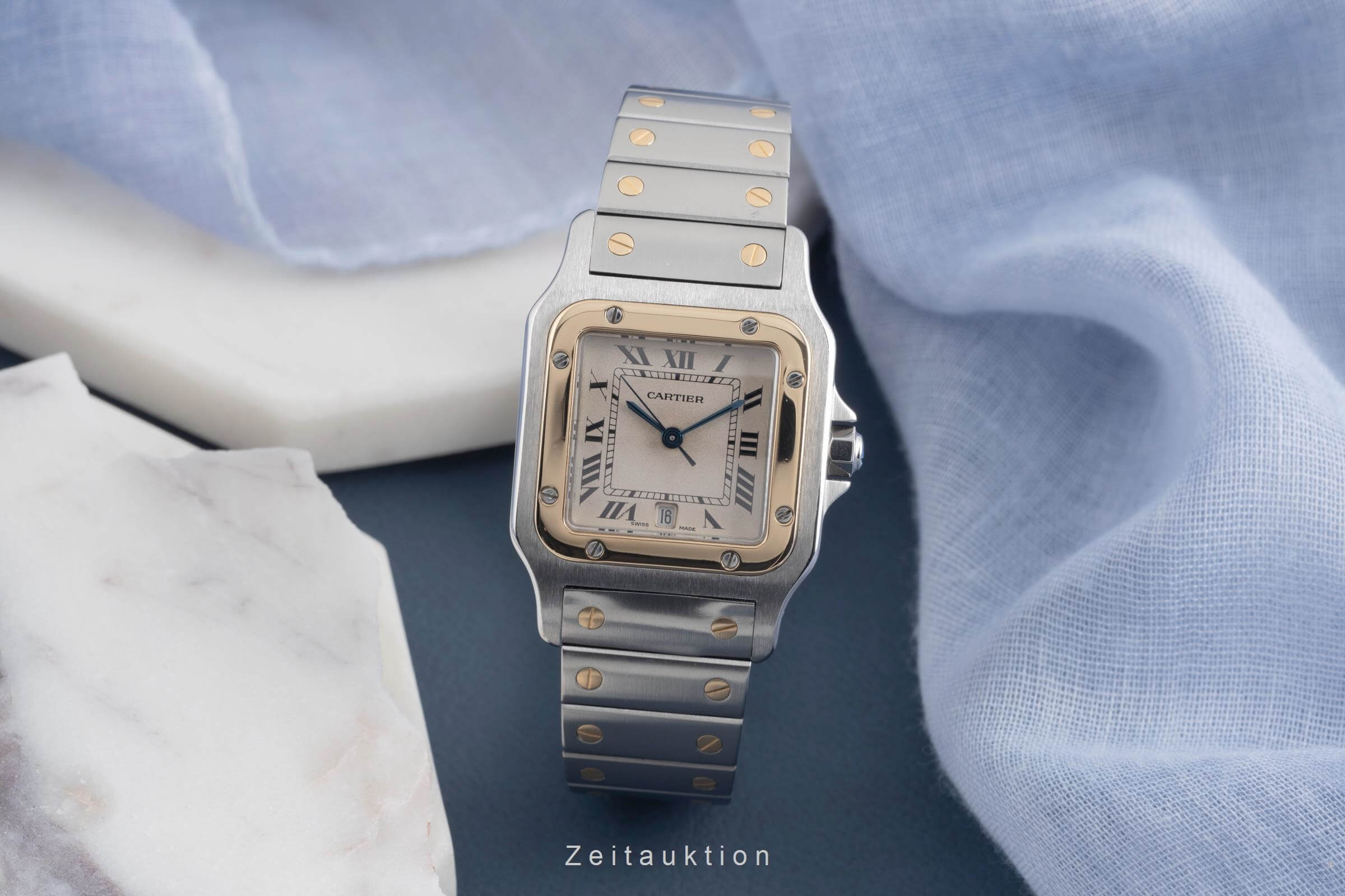 Cartier Santos acciaio / oro quarzo orologio da uomo W20011C4  [2501619]