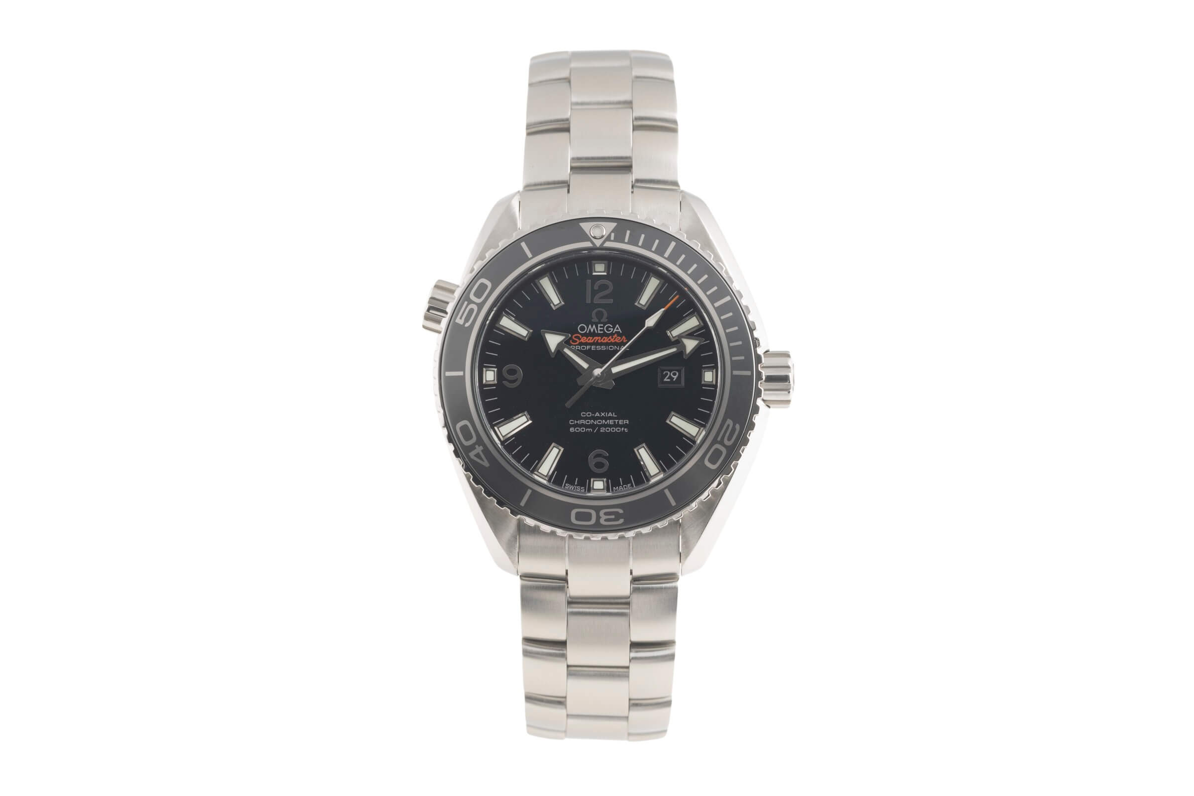 Omega Seamaster Planet Ocean Stahl Automatik Mid Size R. 232.30.38.20.01.001 B&P [2501621]