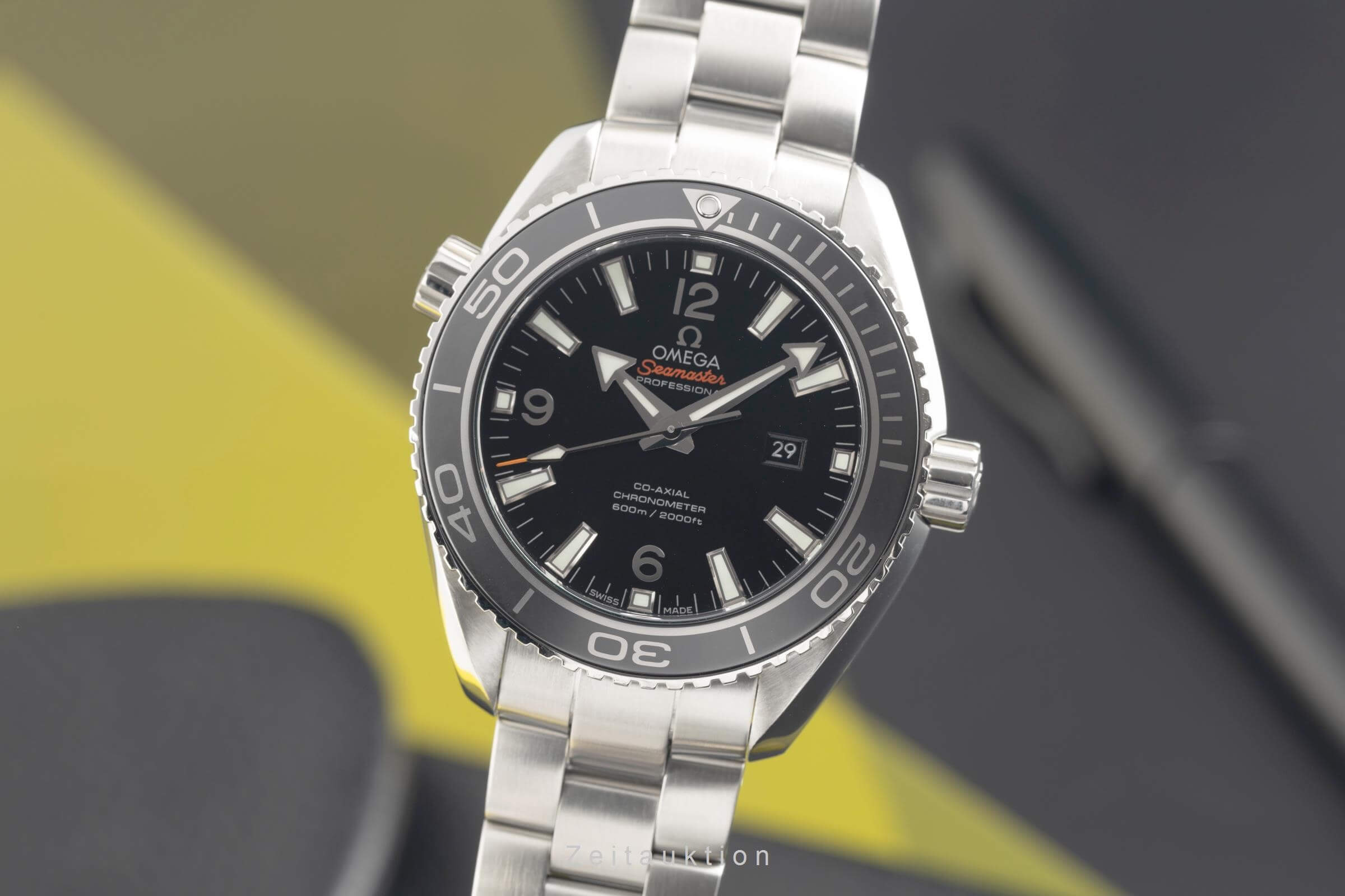 Omega Seamaster Planet Ocean Stahl Automatik Mid Size R. 232.30.38.20.01.001 B&P [2501621]