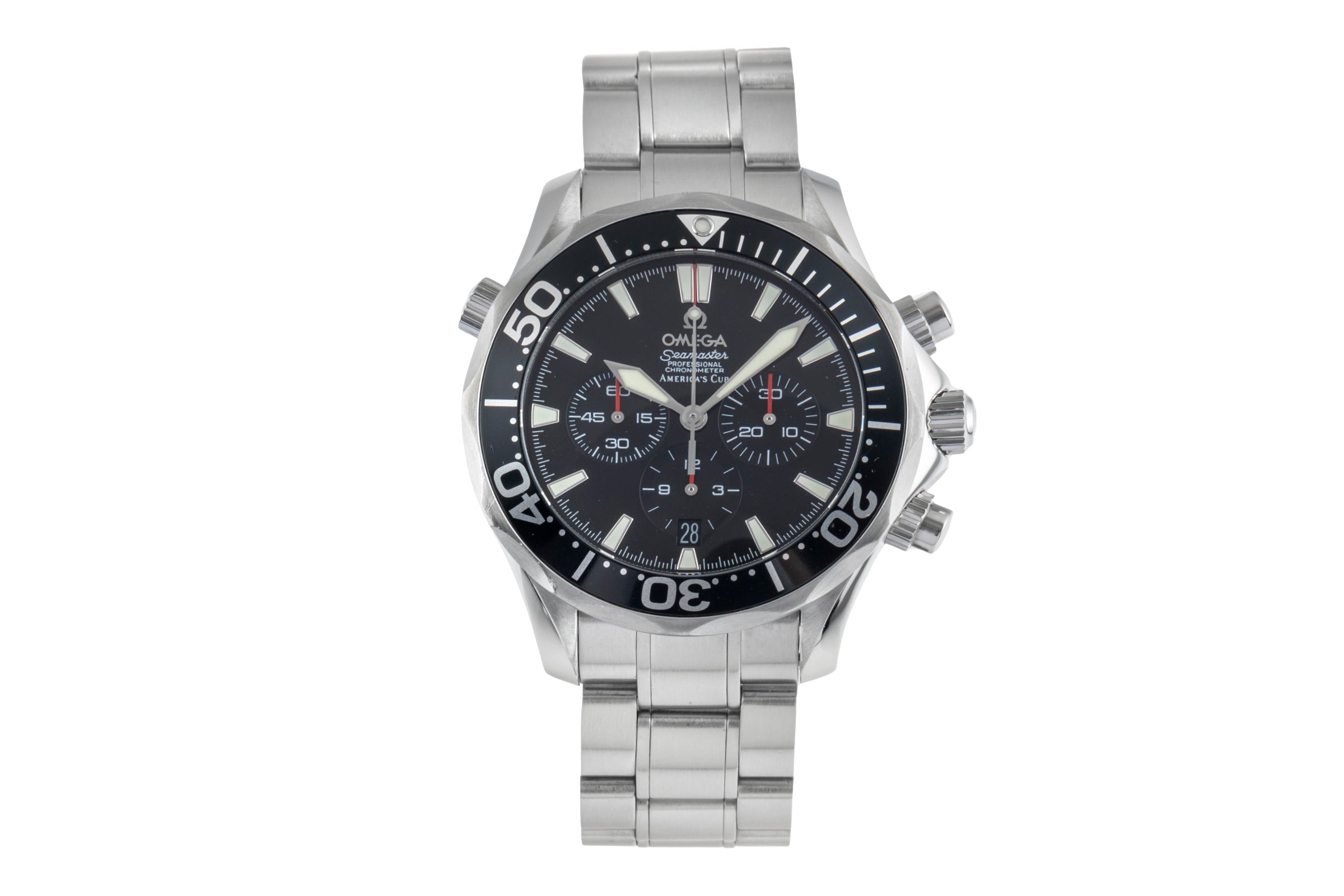 Omega Seamaster chronograph steel automatic men's watch 2594.50.00 LP: 9300EUR  [2501638]