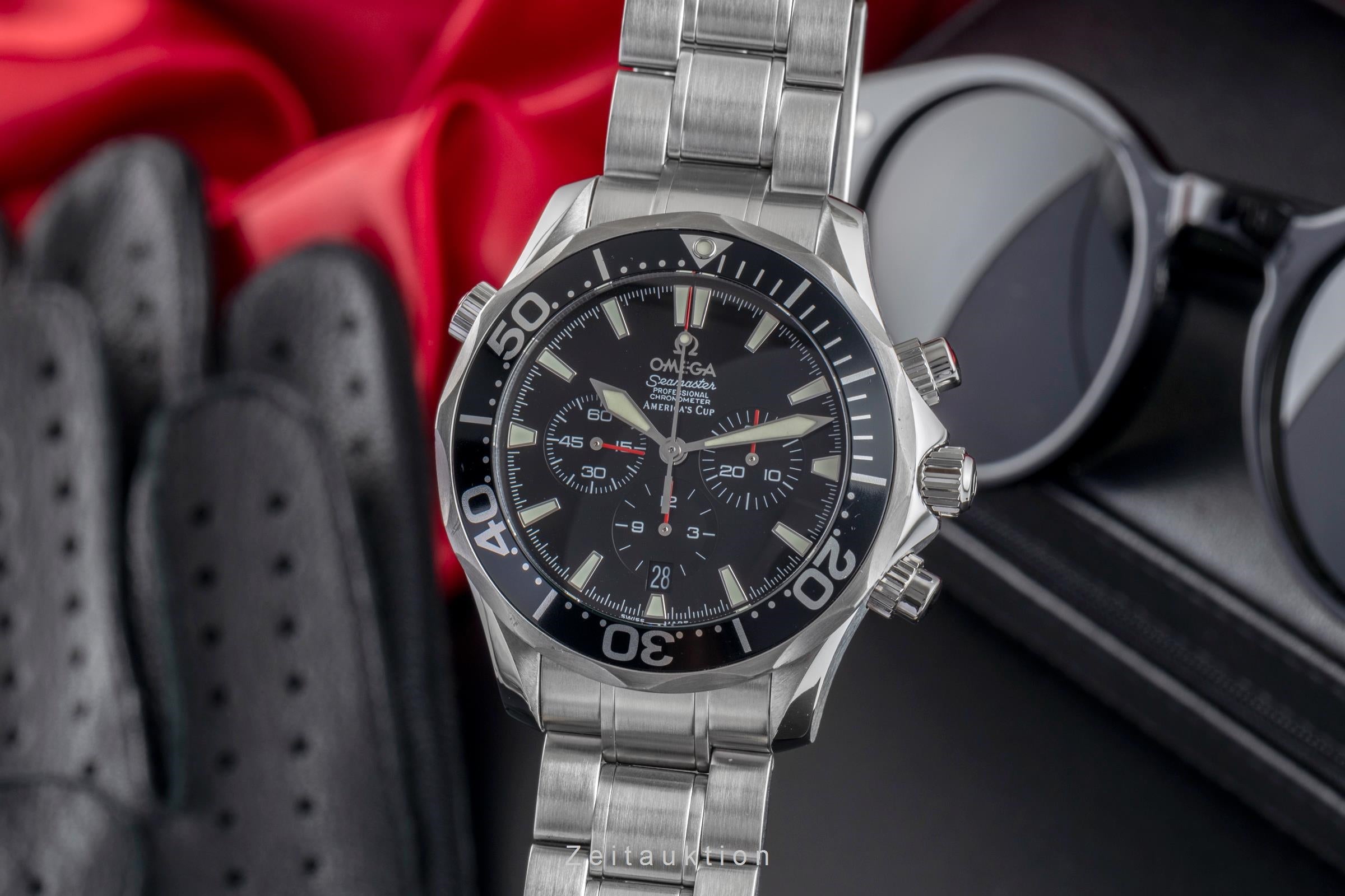 Omega Seamaster Diver 300M Americans Cup Chronograph 2594.50.00 B&P 2003 [2501638]