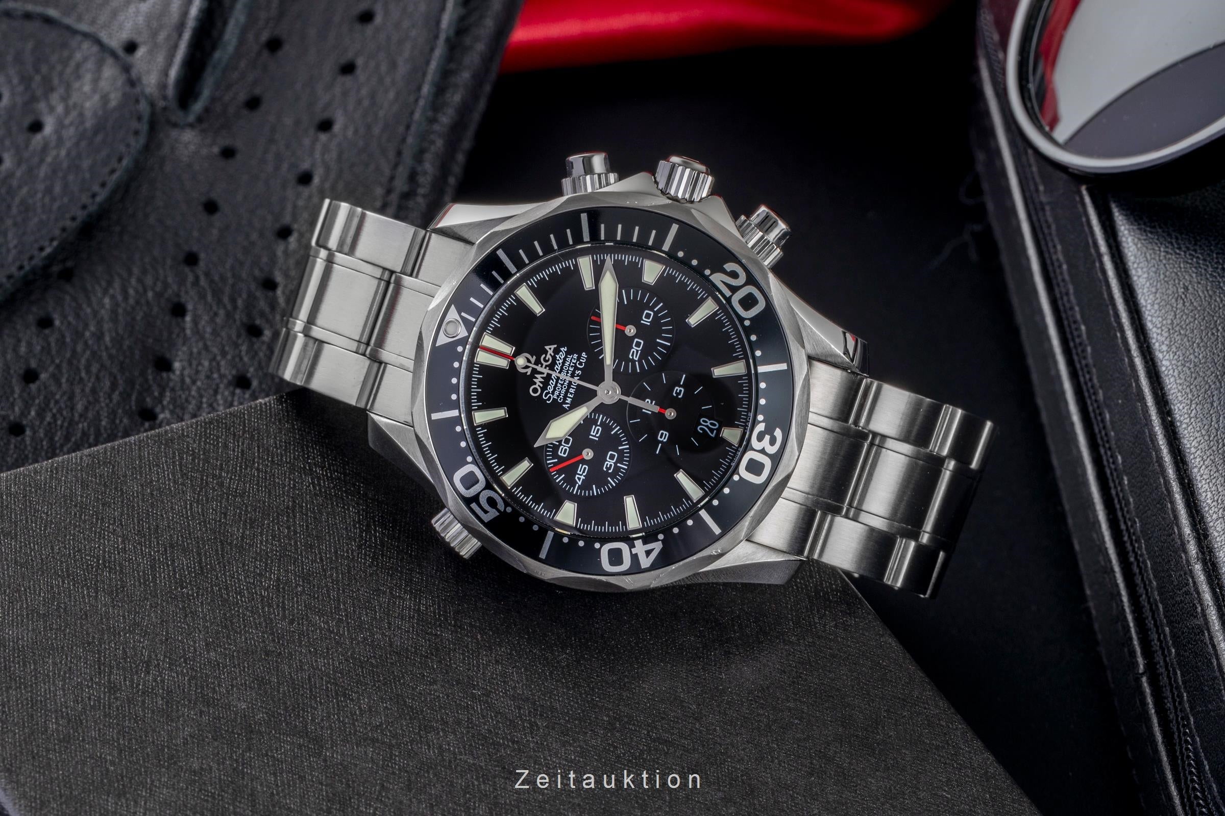 Omega Seamaster Diver 300M Americans Cup Chronograph 2594.50.00 B&P 2003 [2501638]
