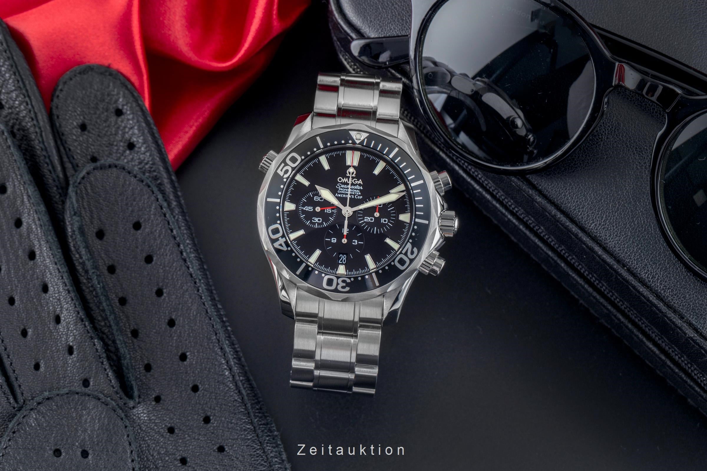 Omega Seamaster Diver 300M Americans Cup Chronograph 2594.50.00 B&P 2003 [2501638]