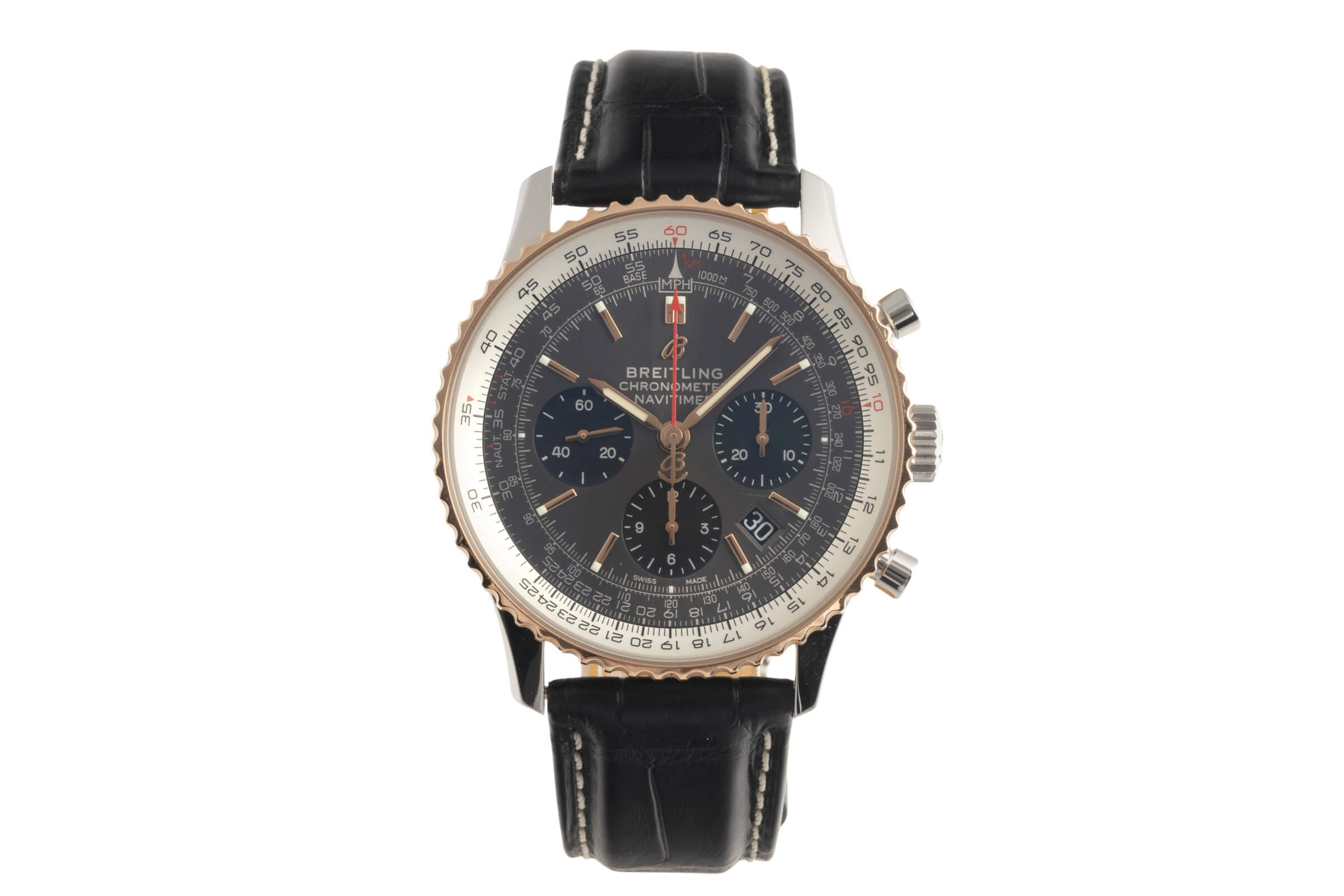 Breitling Navitimer cronografo acciaio / oro automatismo orologio da uomo UB0121211F1P2  [2501656]