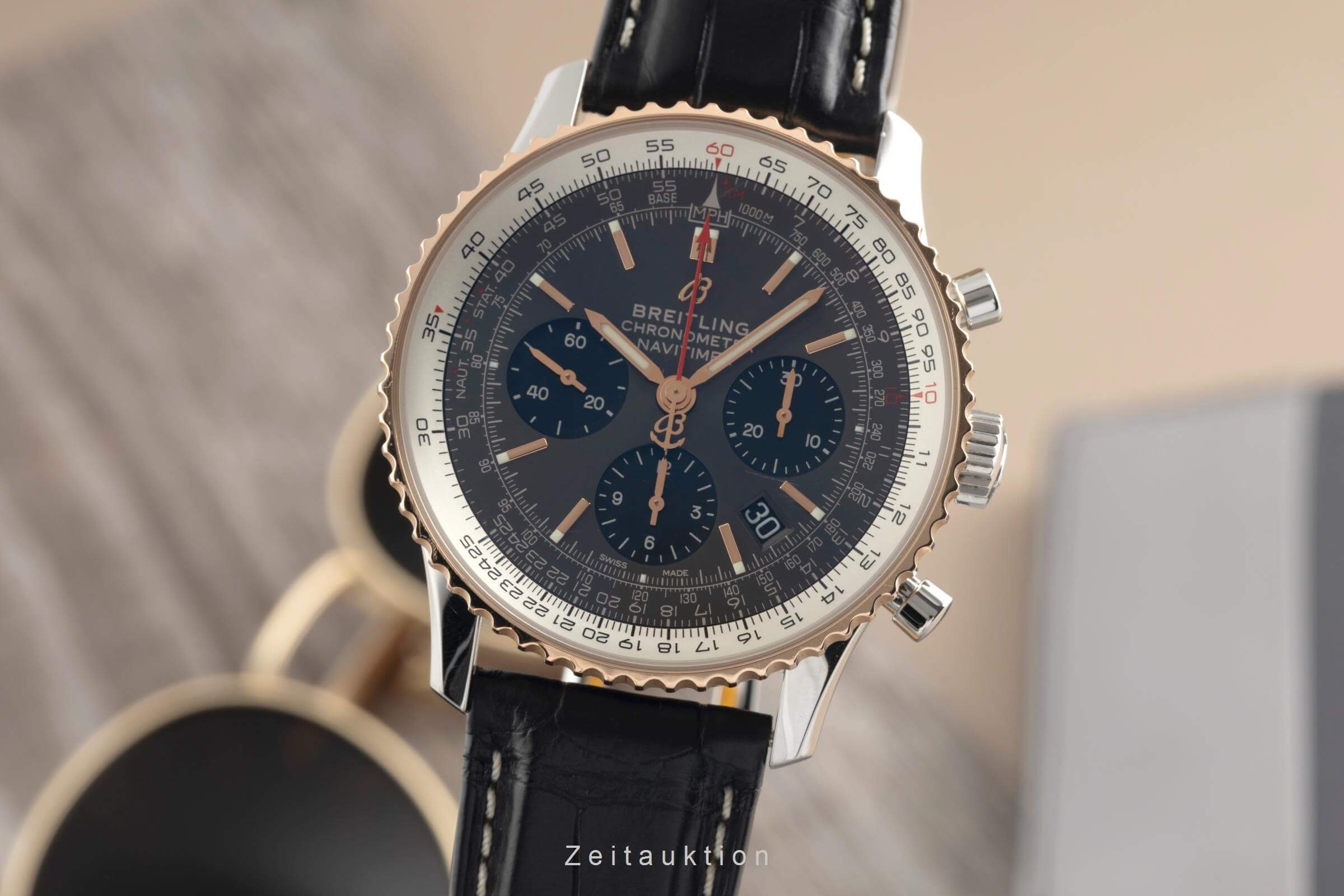 Breitling Navitimer cronografo acciaio / oro automatismo orologio da uomo UB0121211F1P2  [2501656]