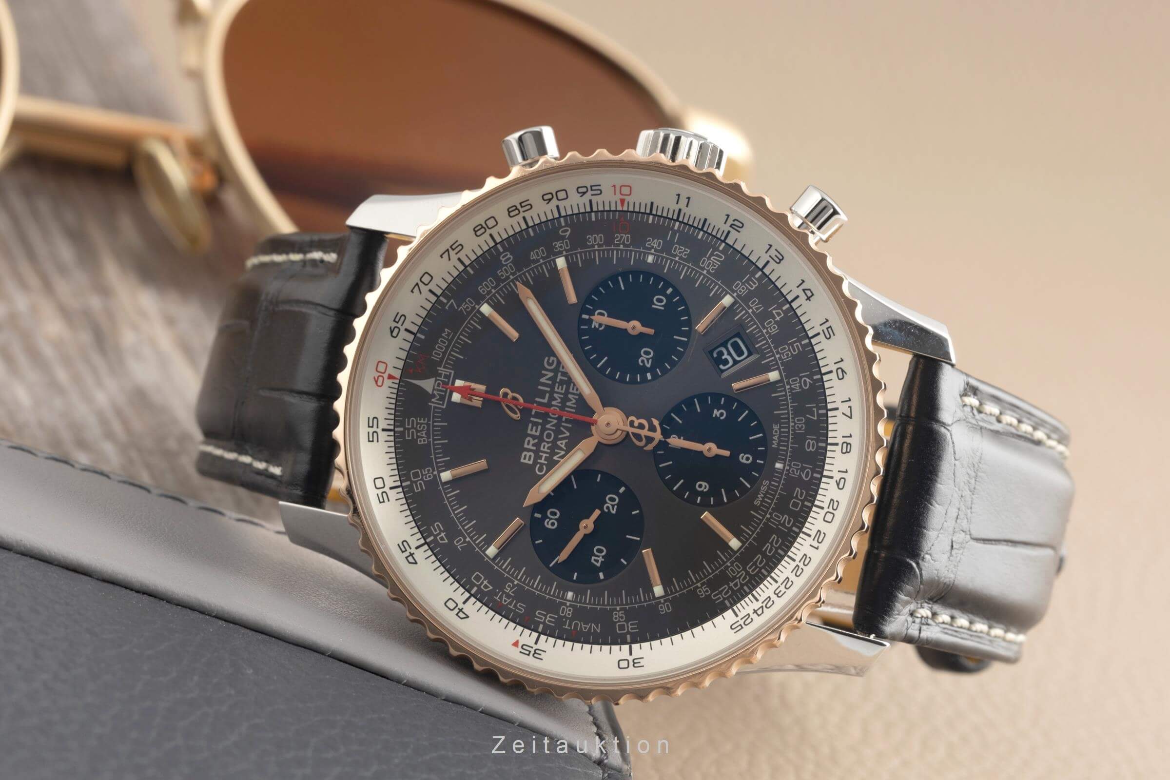 Breitling Navitimer cronografo acciaio / oro automatismo orologio da uomo UB0121211F1P2  [2501656]