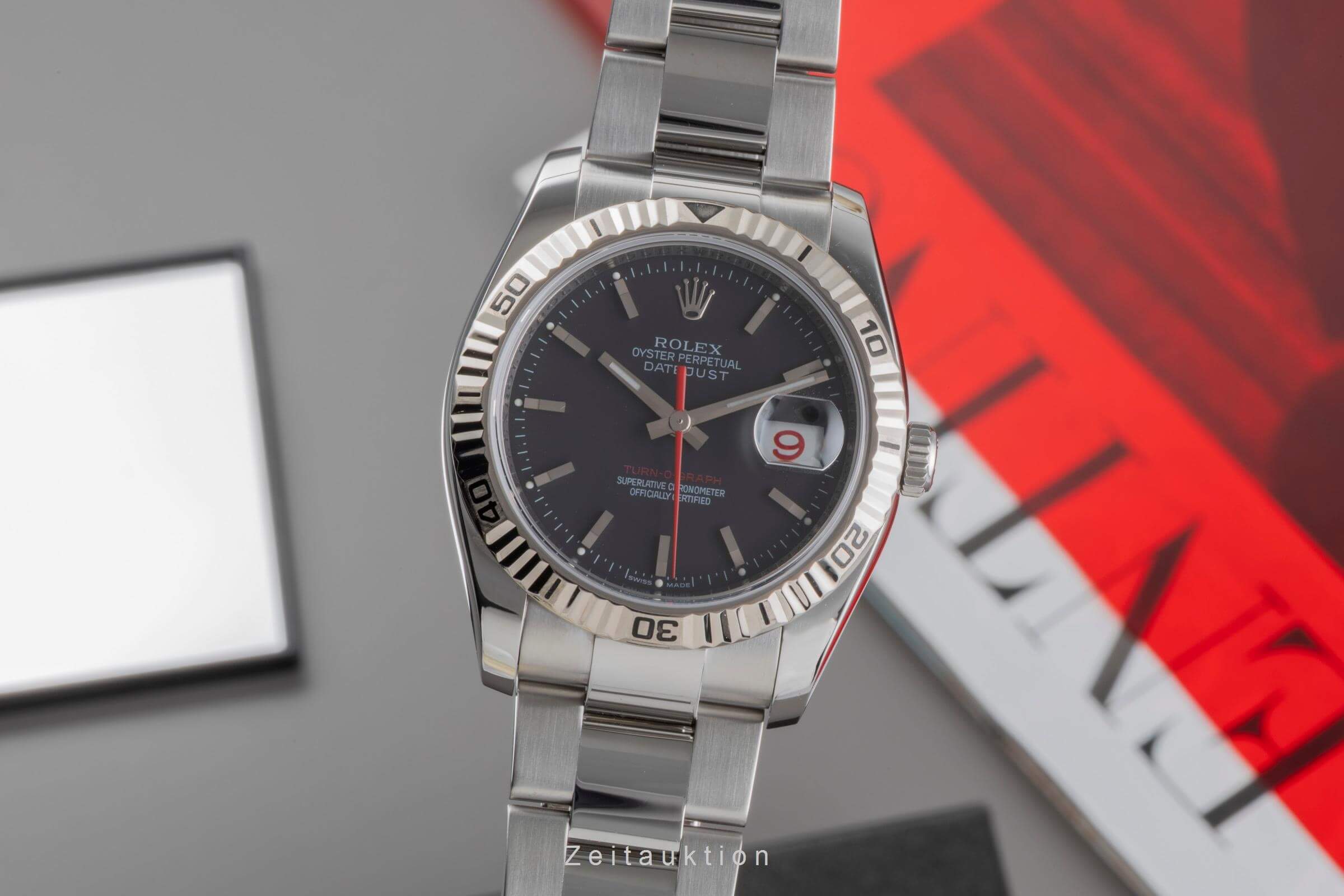 Rolex Datejust Turn-O-Graph acciaio / oro bianco automatismo orologio da uomo 116264  [2501667]