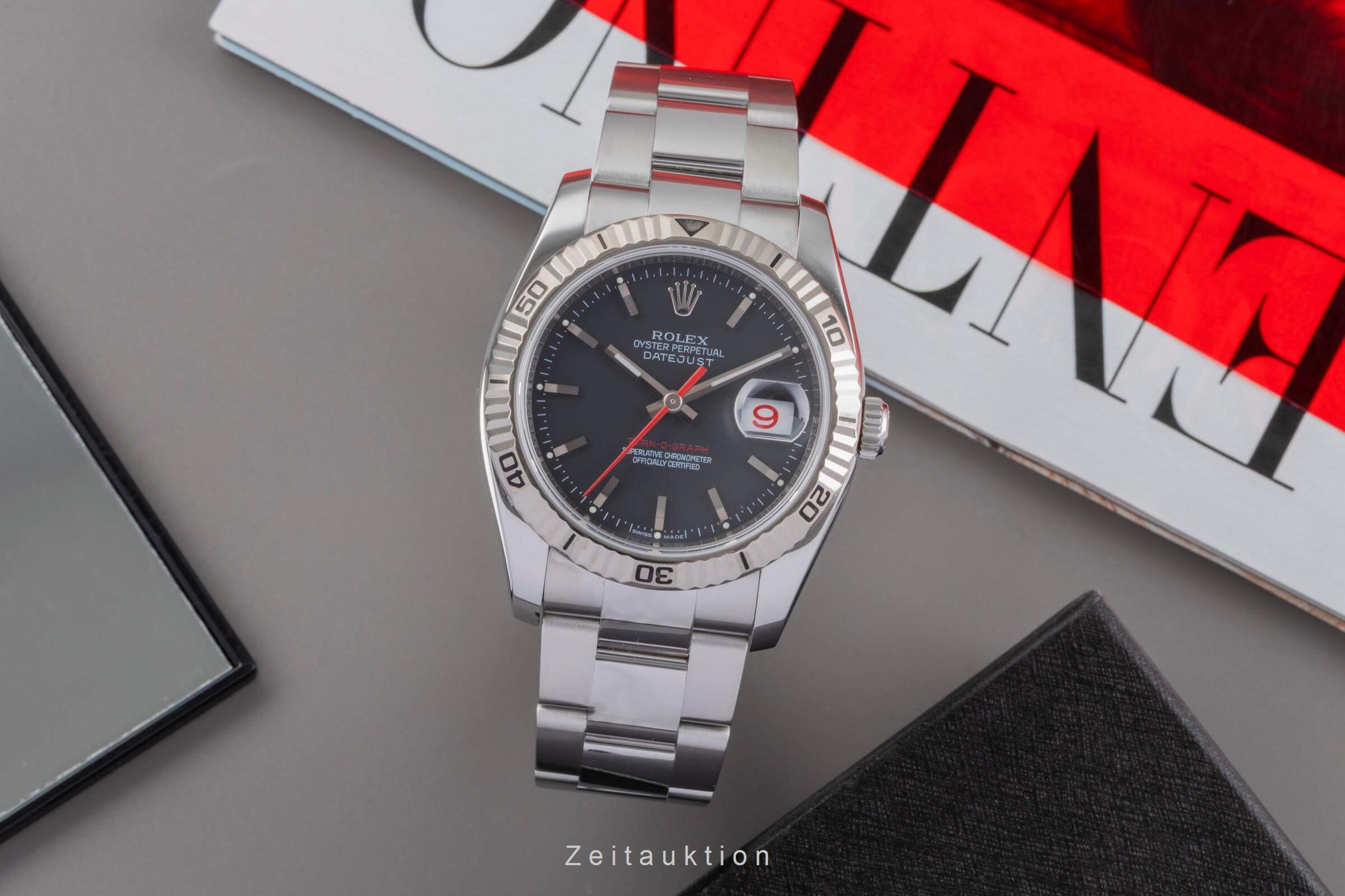 Rolex Datejust Turn-O-Graph acciaio / oro bianco automatismo orologio da uomo 116264  [2501667]