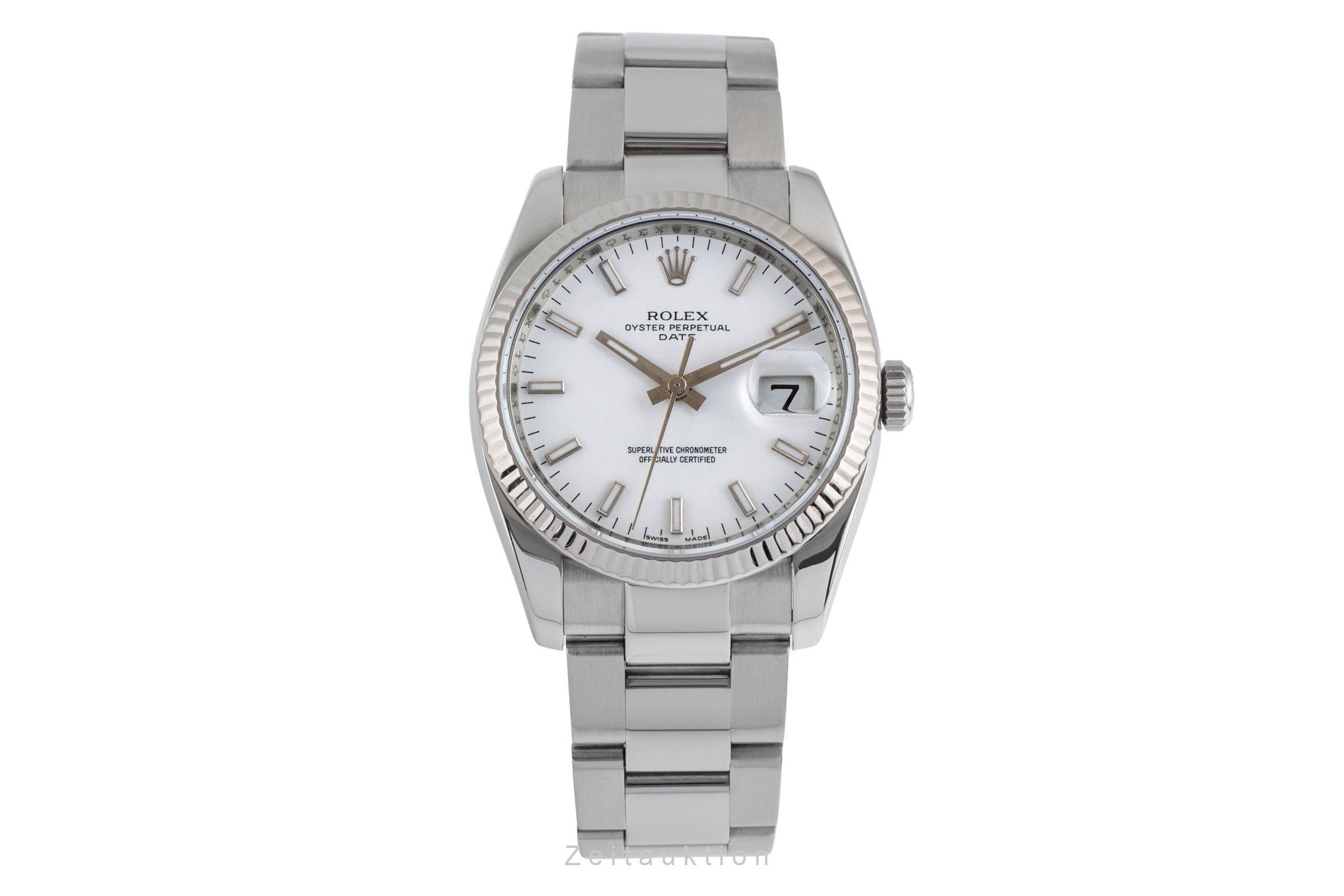 Rolex Date acier / or blanc automatique montre pour hommes 115234  [2501684]