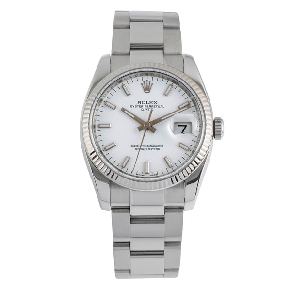 Rolex Date acier / or blanc automatique montre pour hommes 115234  [2501684]