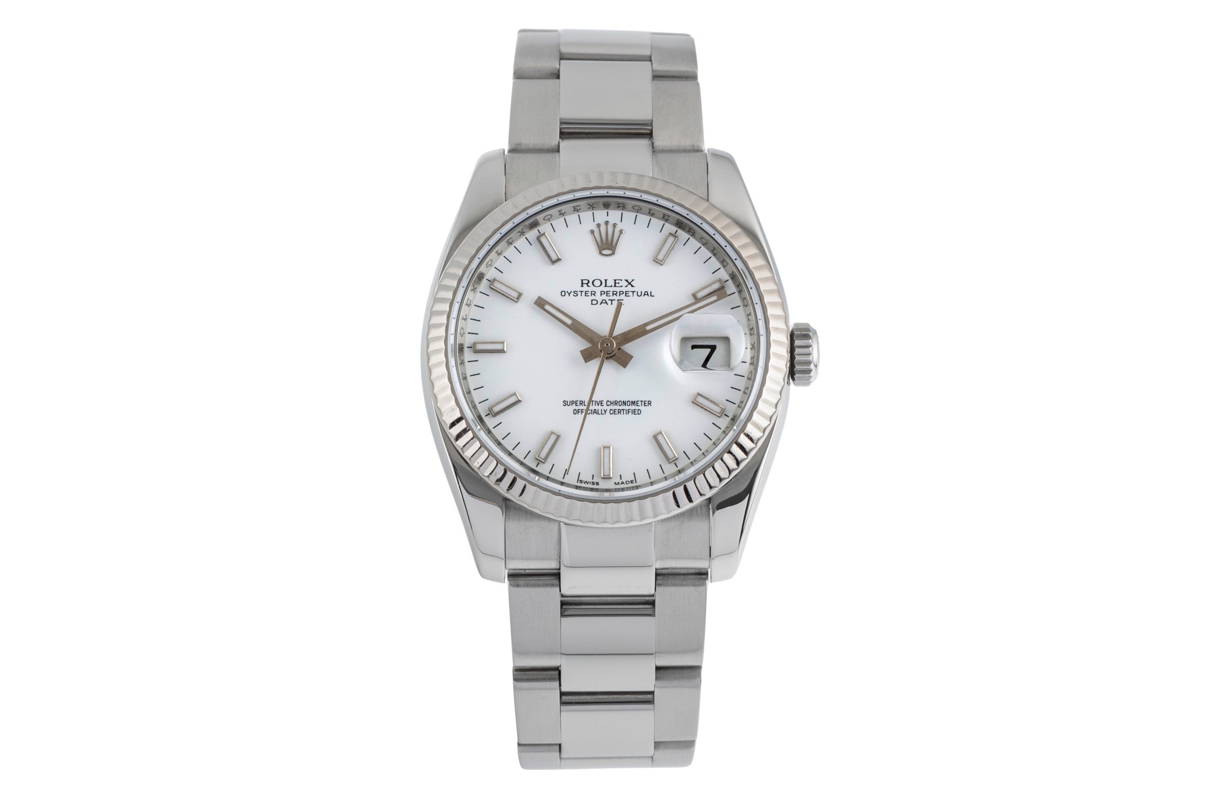Rolex Date acier / or blanc automatique montre pour hommes 115234  [2501684]
