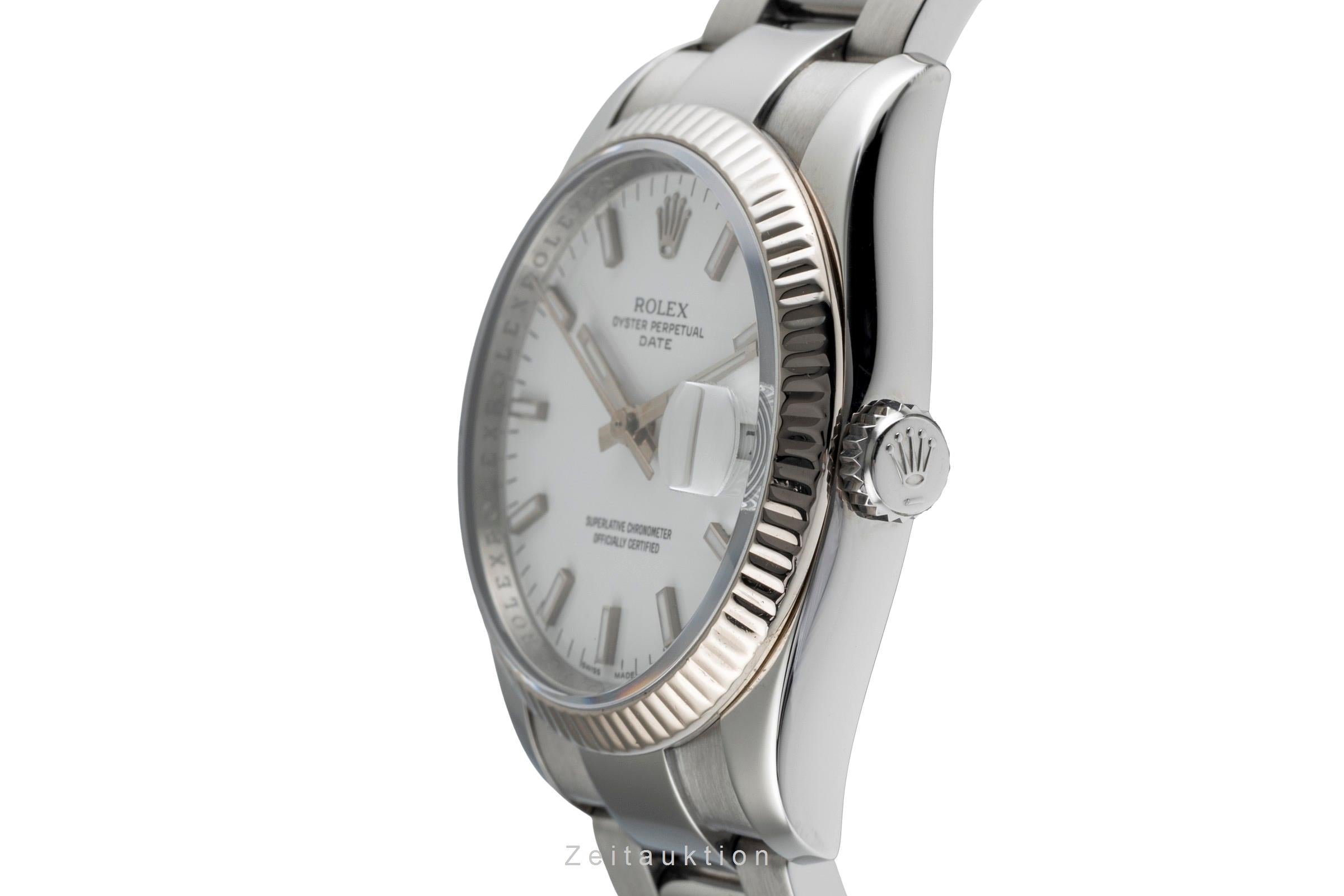 ROLEX ロレックス ポロシャツ ホワイト Rolex Date steel / white gold automatic Kal. 3135 Ref. 115234