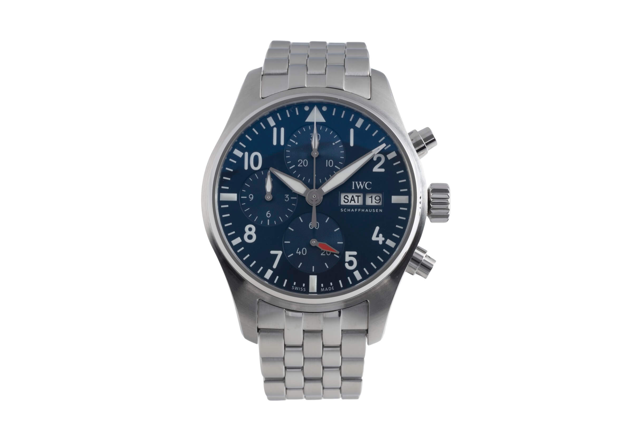IWC Fliegerchronograph cronografo acciaio automatismo orologio da uomo IW388102 LP: 8600EUR  [2501685]