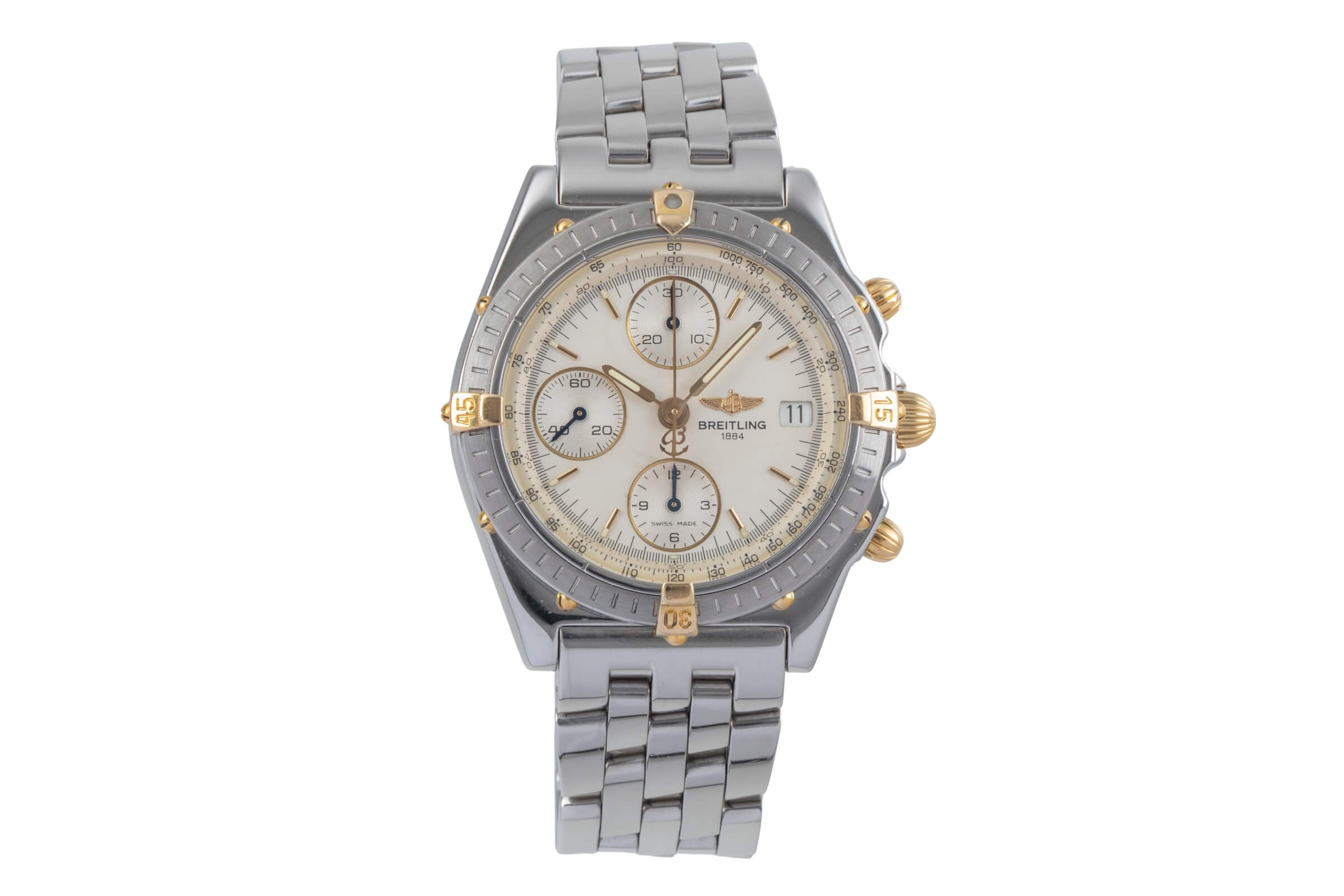 Breitling Chronomat chronograph steel / gold automatic men's watch B13050  [2501714]