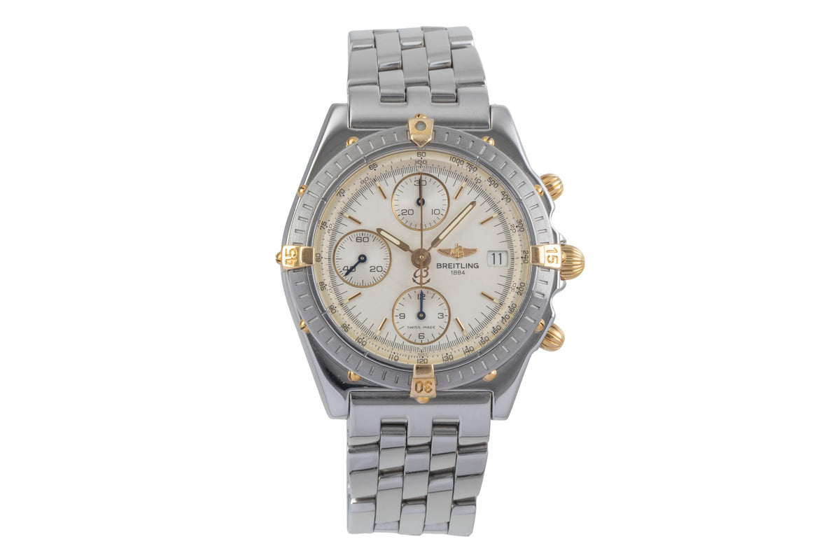 Breitling Chronomat chronograph steel / gold automatic men's watch B13050  [2501714]