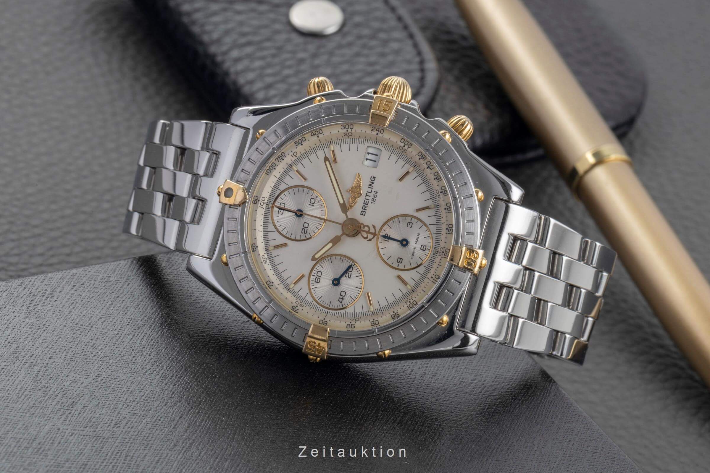 Breitling Chronomat chronograph steel / gold automatic men's watch B13050  [2501714]