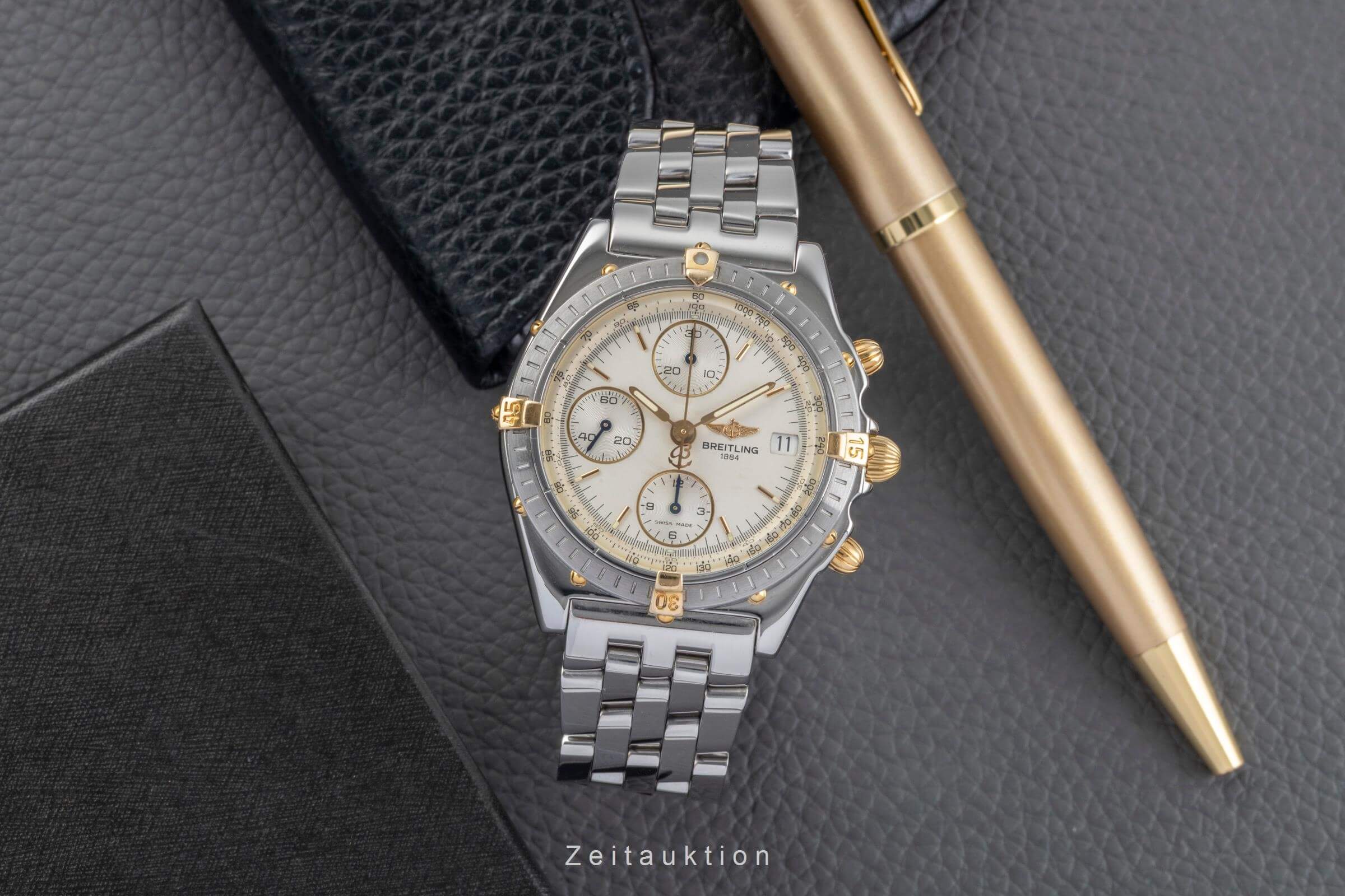 Breitling Chronomat chronograph steel / gold automatic men's watch B13050  [2501714]