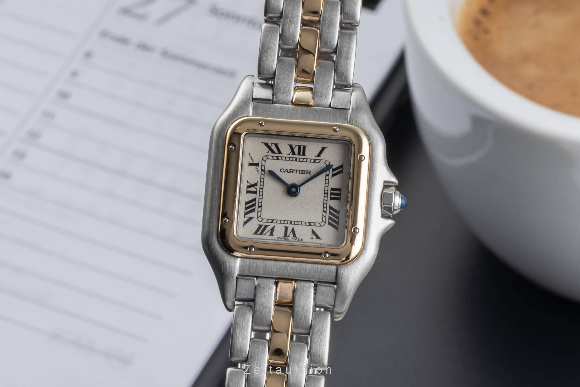 Cartier Panthere acero / oro cuarzo reloj para damas  66921 LP: 8950EUR  [2501721]