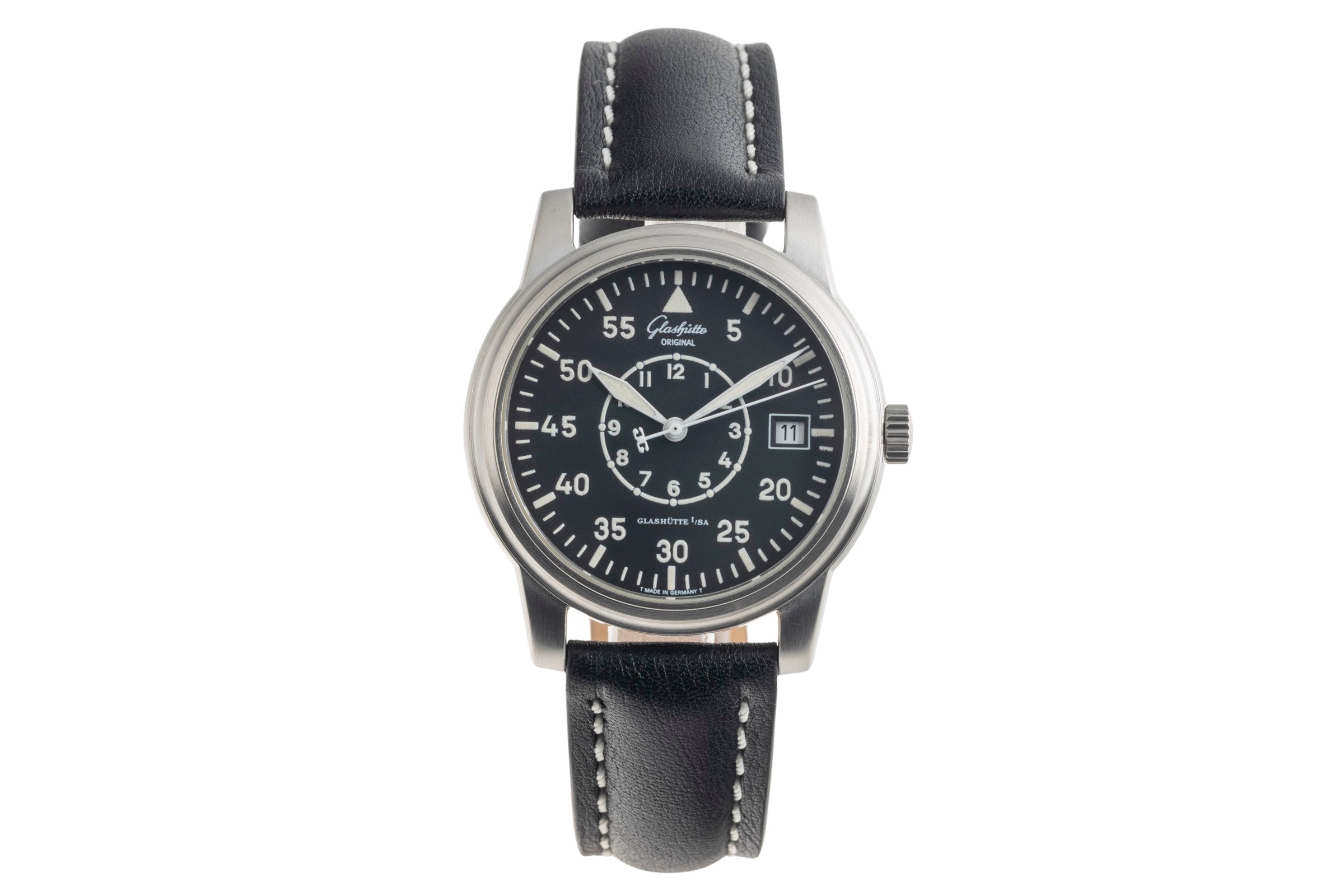 Glashütte Navigator acier automatique montre pour hommes 39-42-07-02-04  [2501730]