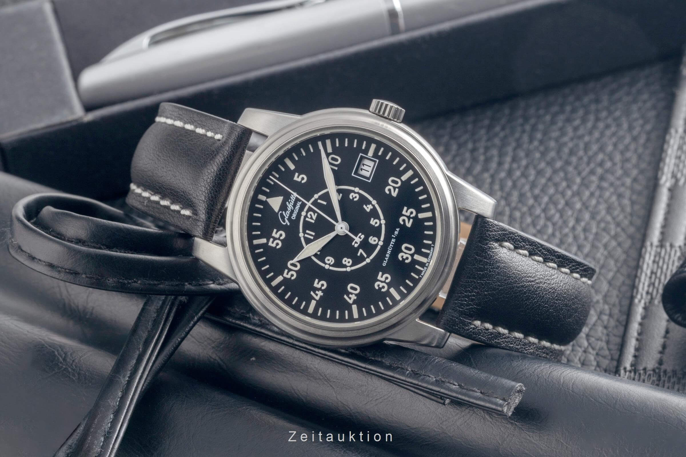 Glashütte Navigator acero automático reloj para caballeros 39-42-07-02-04  [2501730]