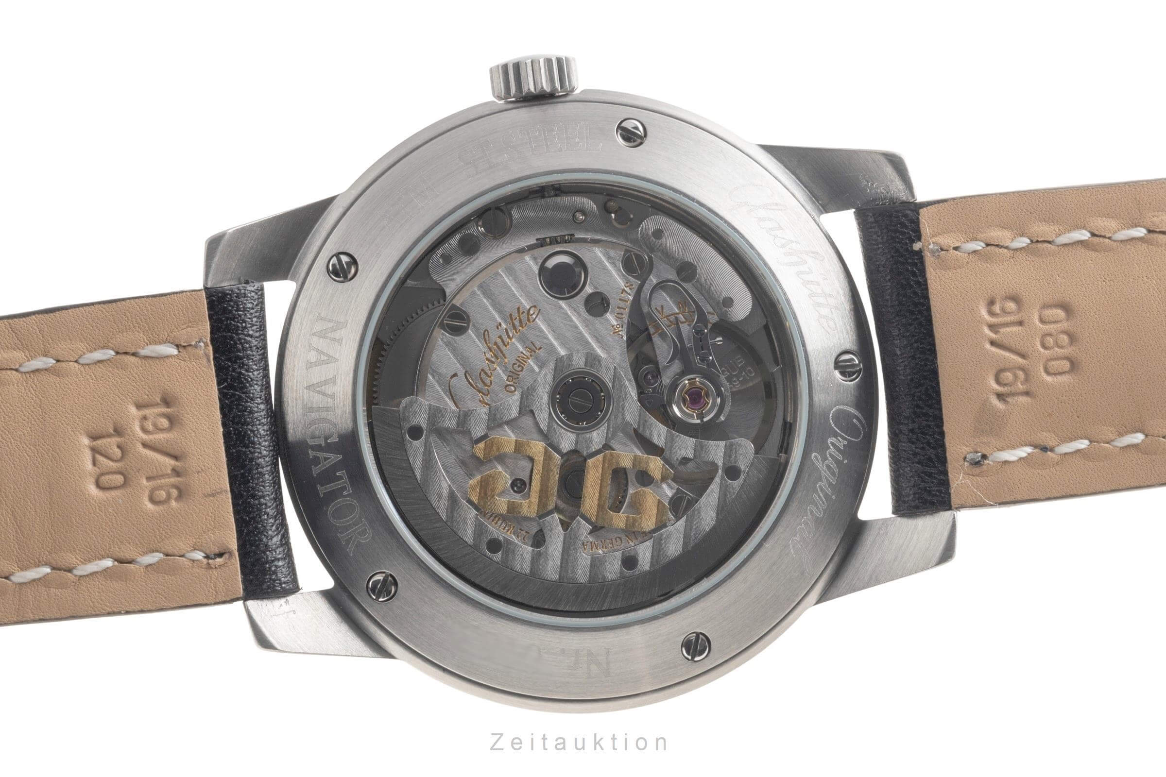 Glashütte Navigator acero automático reloj para caballeros 39-42-07-02-04  [2501730]