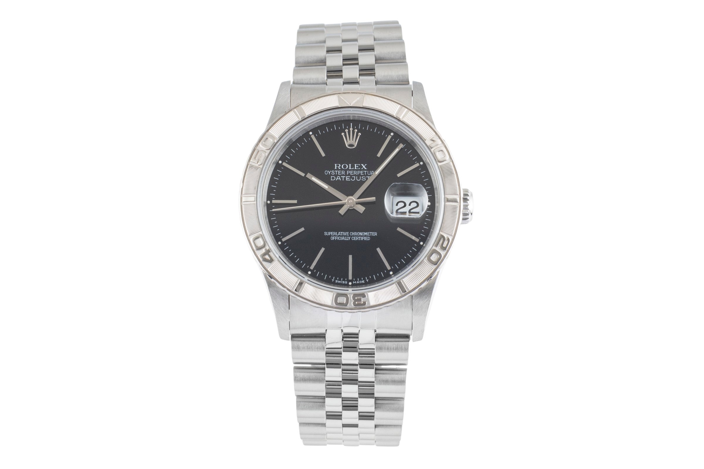 Rolex Datejust Turn-O-Graph acero / oro blanco automático reloj para caballeros 16264  [2501731]