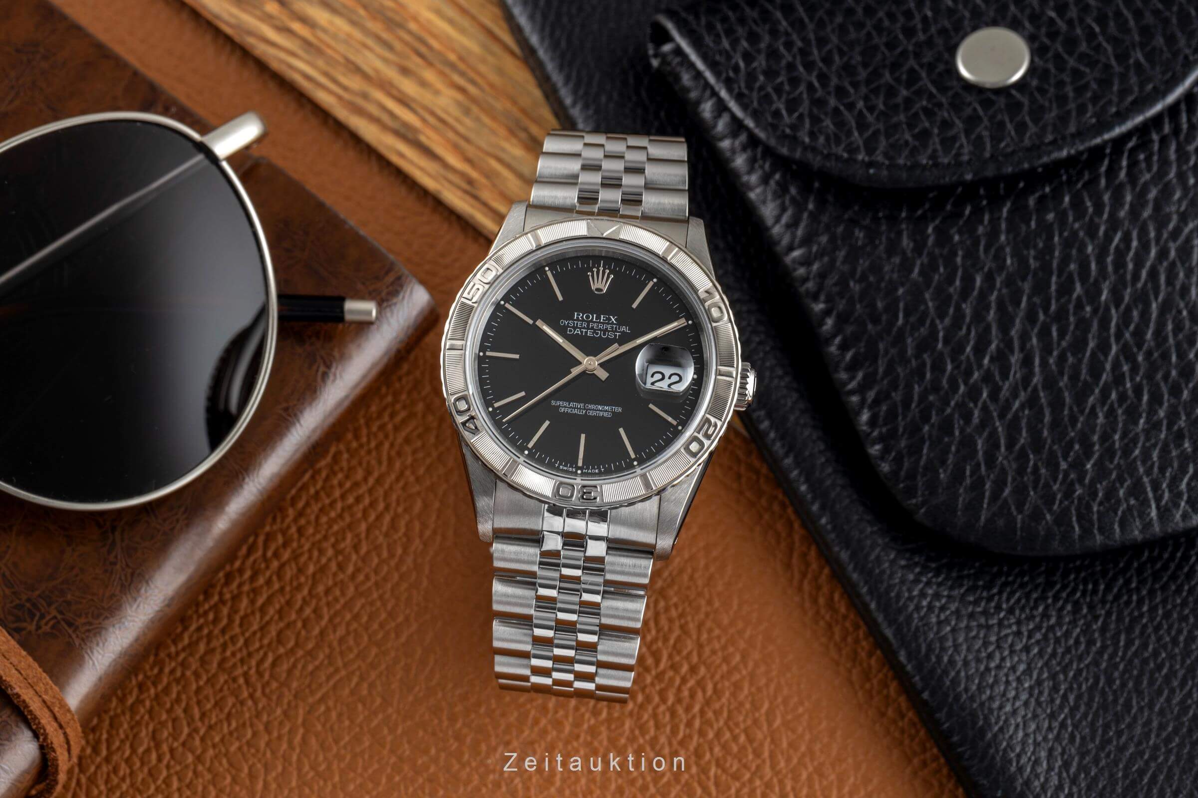 Rolex Datejust Turn-O-Graph acciaio / oro bianco automatismo orologio da uomo 16264  [2501731]