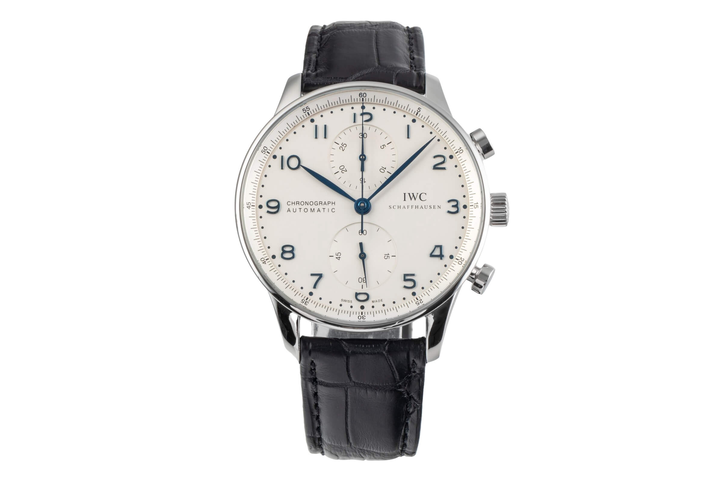 IWC Portugieser chronograph steel automatic men's watch IW371417 LP: 9100EUR  [2501739]