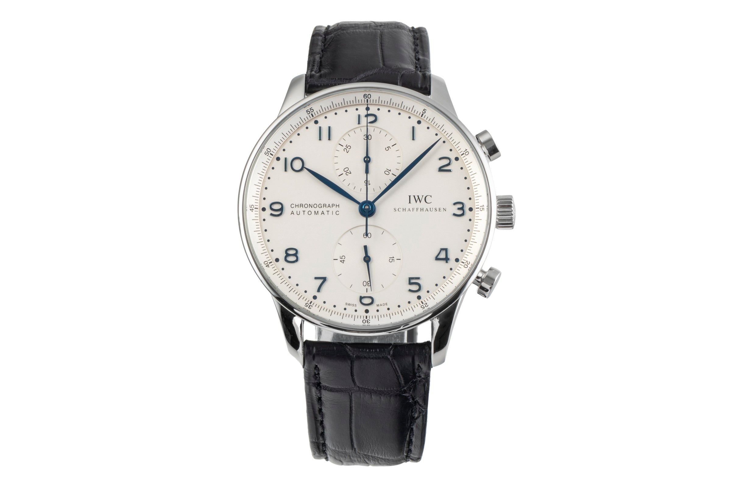 IWC Portugieser cronografo acciaio automatismo orologio da uomo IW371417 LP: 9100EUR  [2501739]