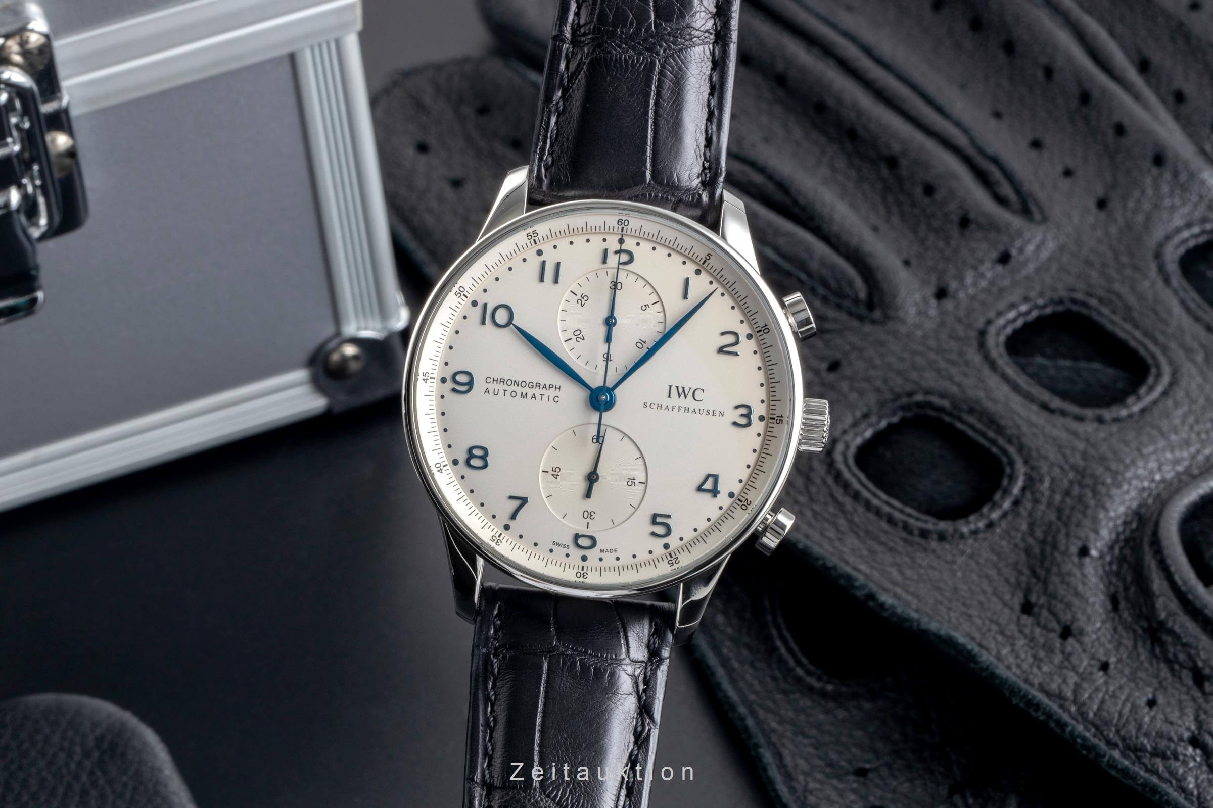 IWC Portugieser chronograph steel automatic men's watch IW371417 LP: 9100EUR  [2501739]