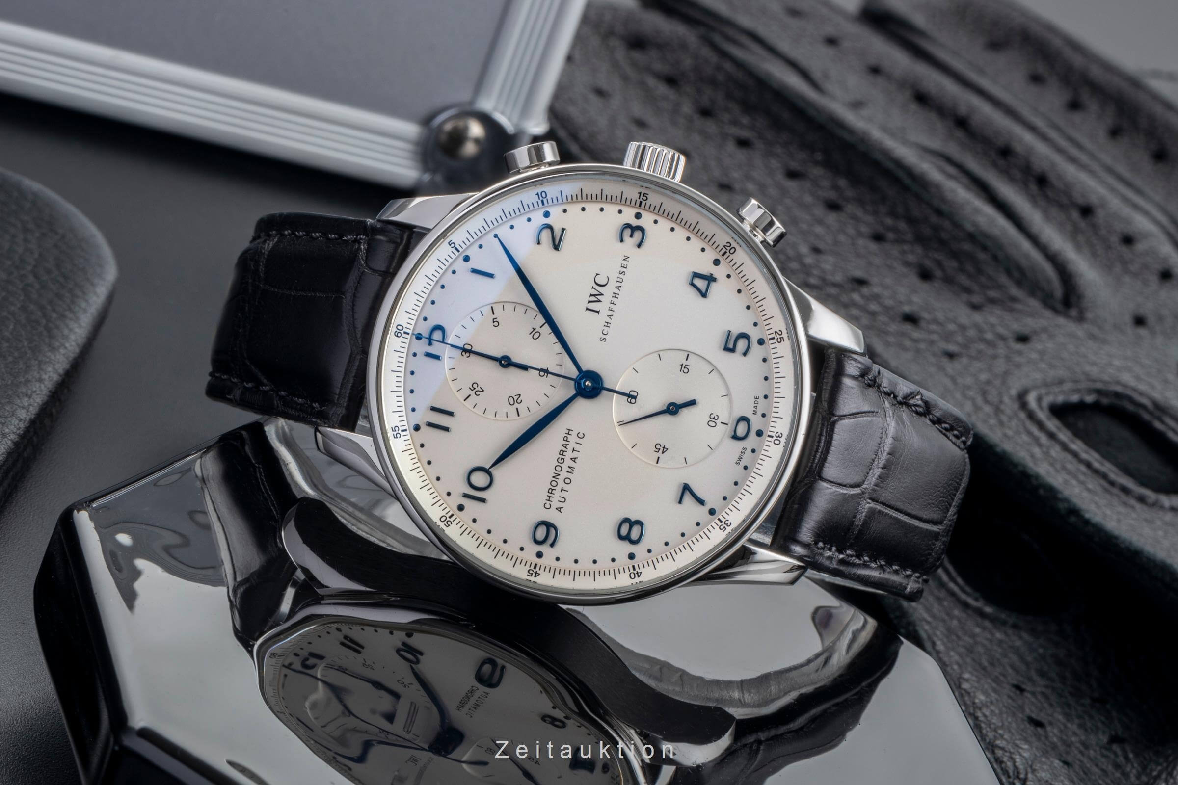 IWC Portugieser chronograph steel automatic men's watch IW371417 LP: 9100EUR  [2501739]