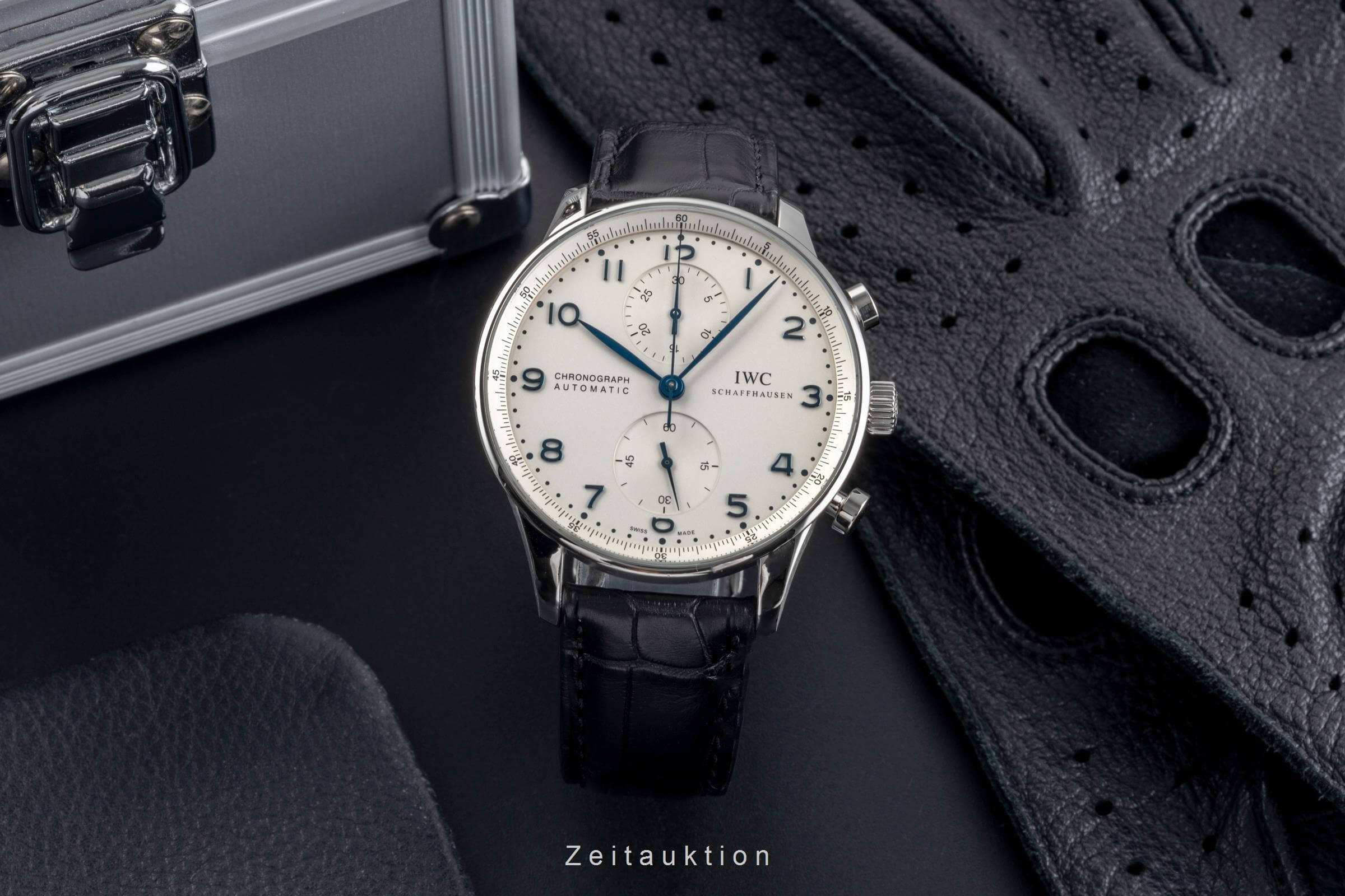 IWC Portugieser chronograph steel automatic men's watch IW371417 LP: 9100EUR  [2501739]