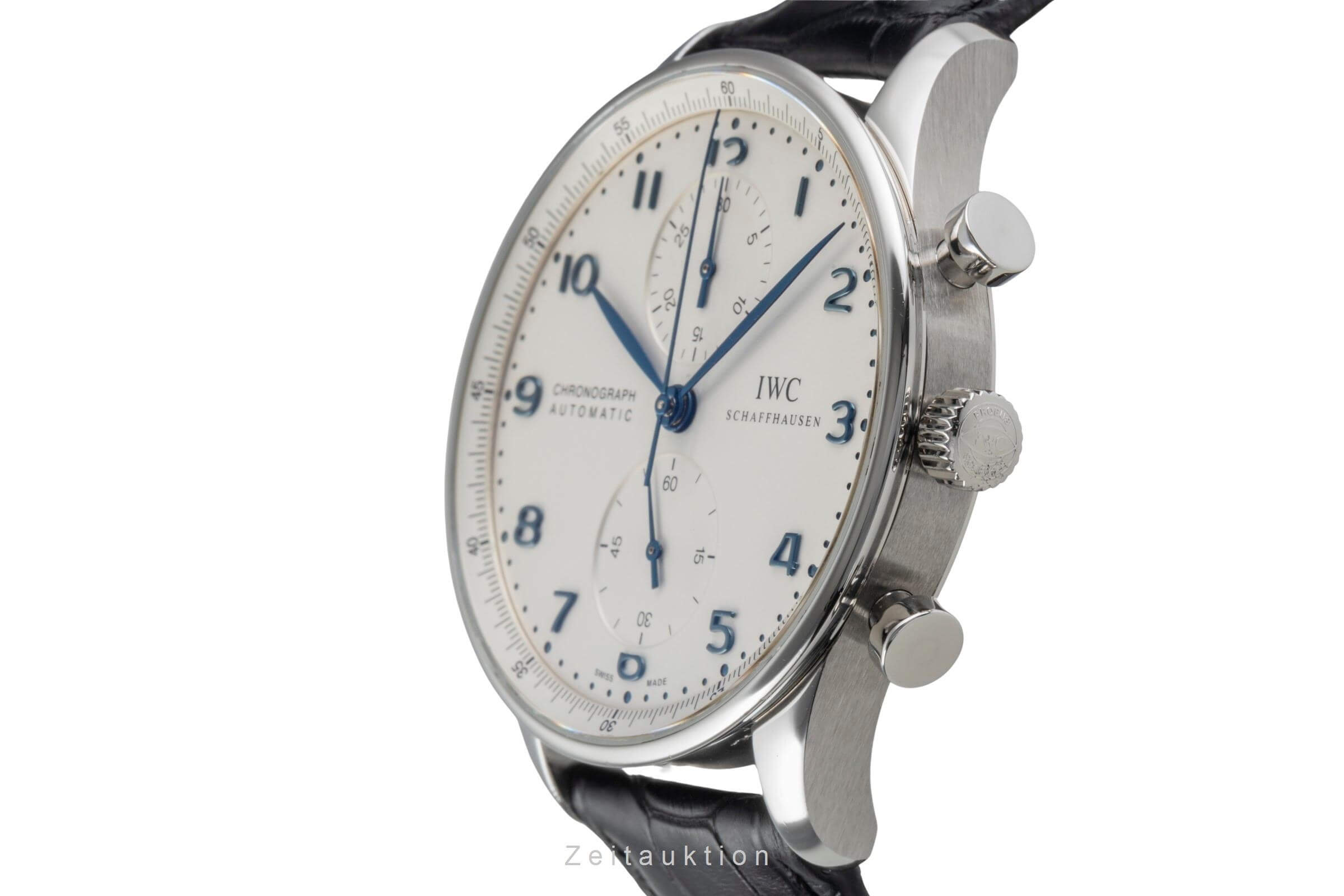 IWC Portugieser chronograph steel automatic men's watch IW371417 LP: 9100EUR  [2501739]