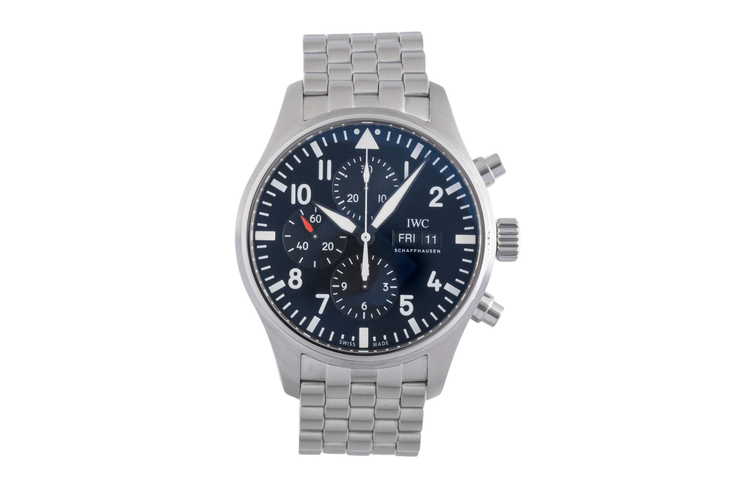 IWC Fliegerchronograph cronografo acciaio automatismo orologio da uomo IW377710 LP: 9000EUR  [2501745]