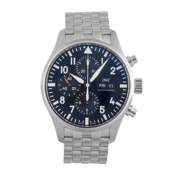 IWC Fliegerchronograph cronografo acciaio automatismo orologio da uomo IW377710 LP: 9000EUR  [2501745]